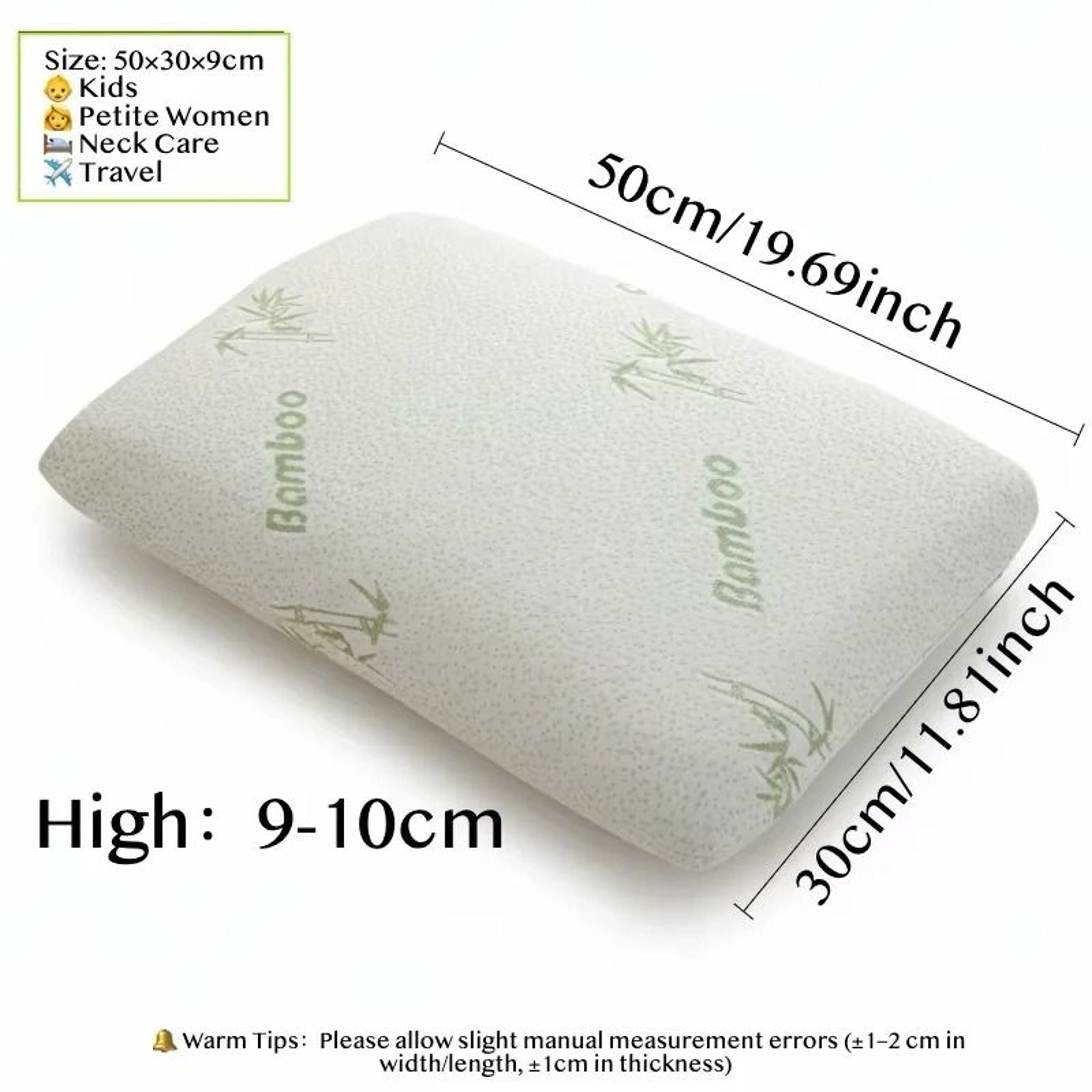 Slow Rebound Bamboo Fiber Bread Memory Foam Pillow Ergonomic Cervical Spine Neck Support Pillow 4