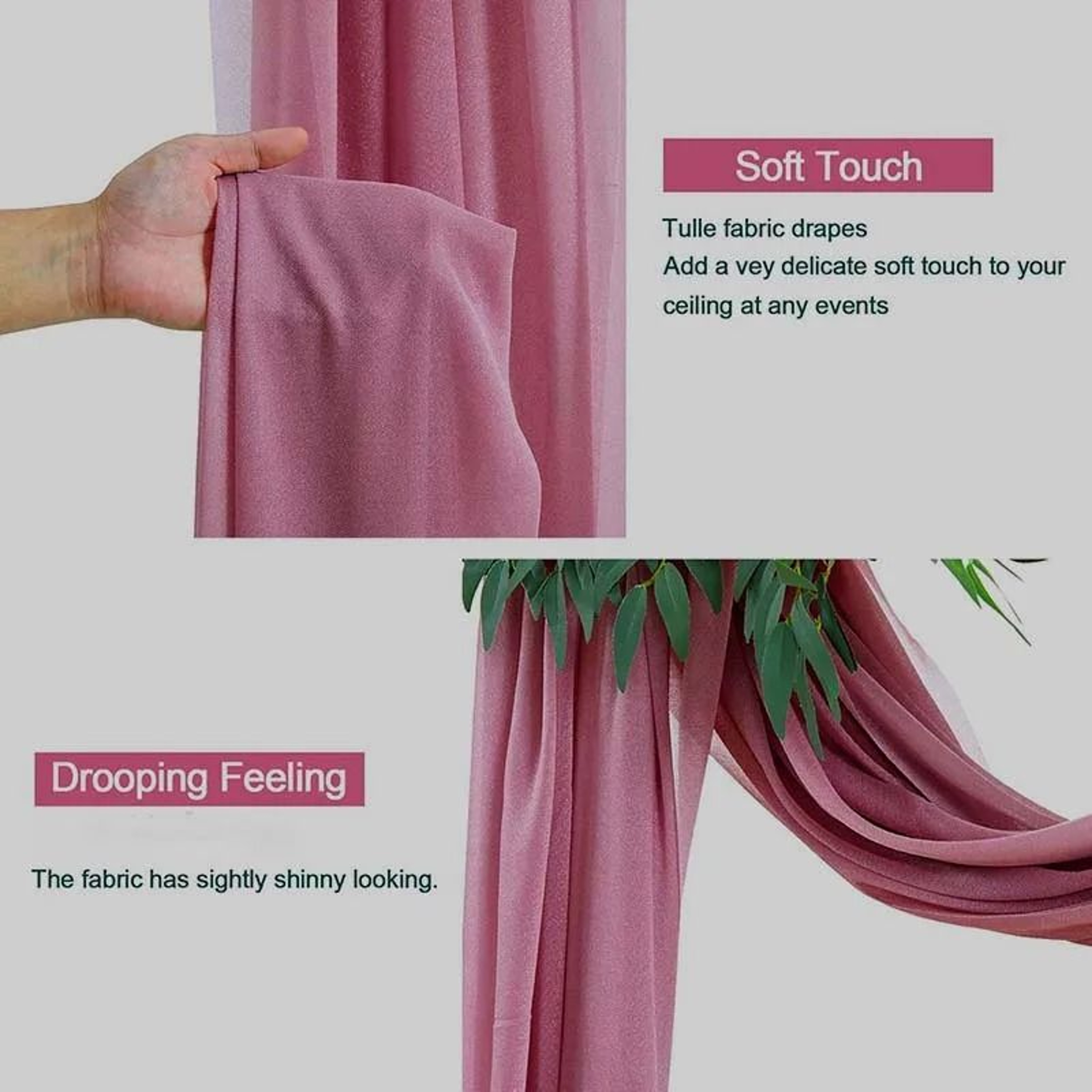 Wedding Ceiling Drapes  Arch Drapery Ethereal Sheer Chiffon Curtain For Wedding Reception Party  Be 12