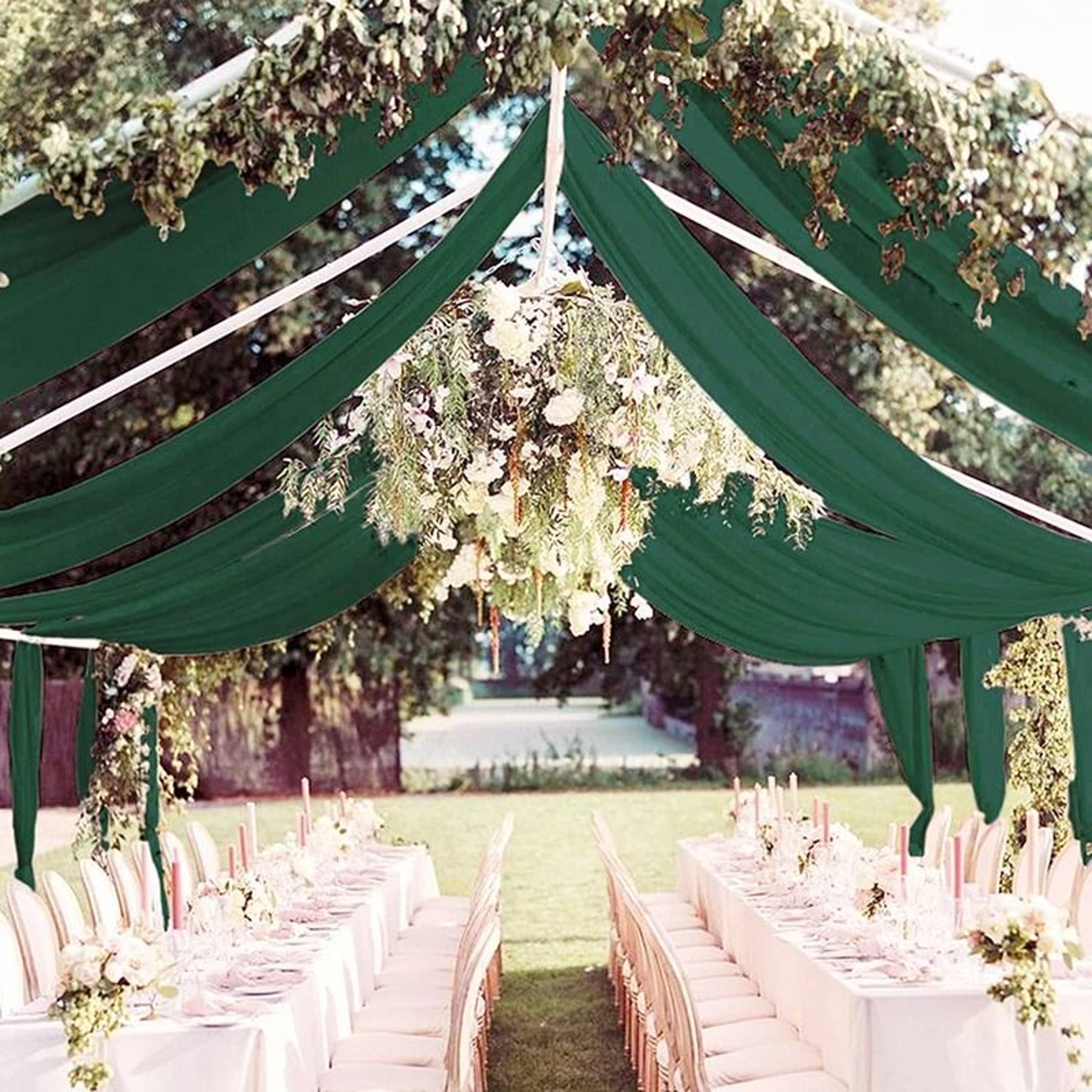 Wedding Ceiling Drapes  Arch Drapery Ethereal Sheer Chiffon Curtain For Wedding Reception Party  Be 15
