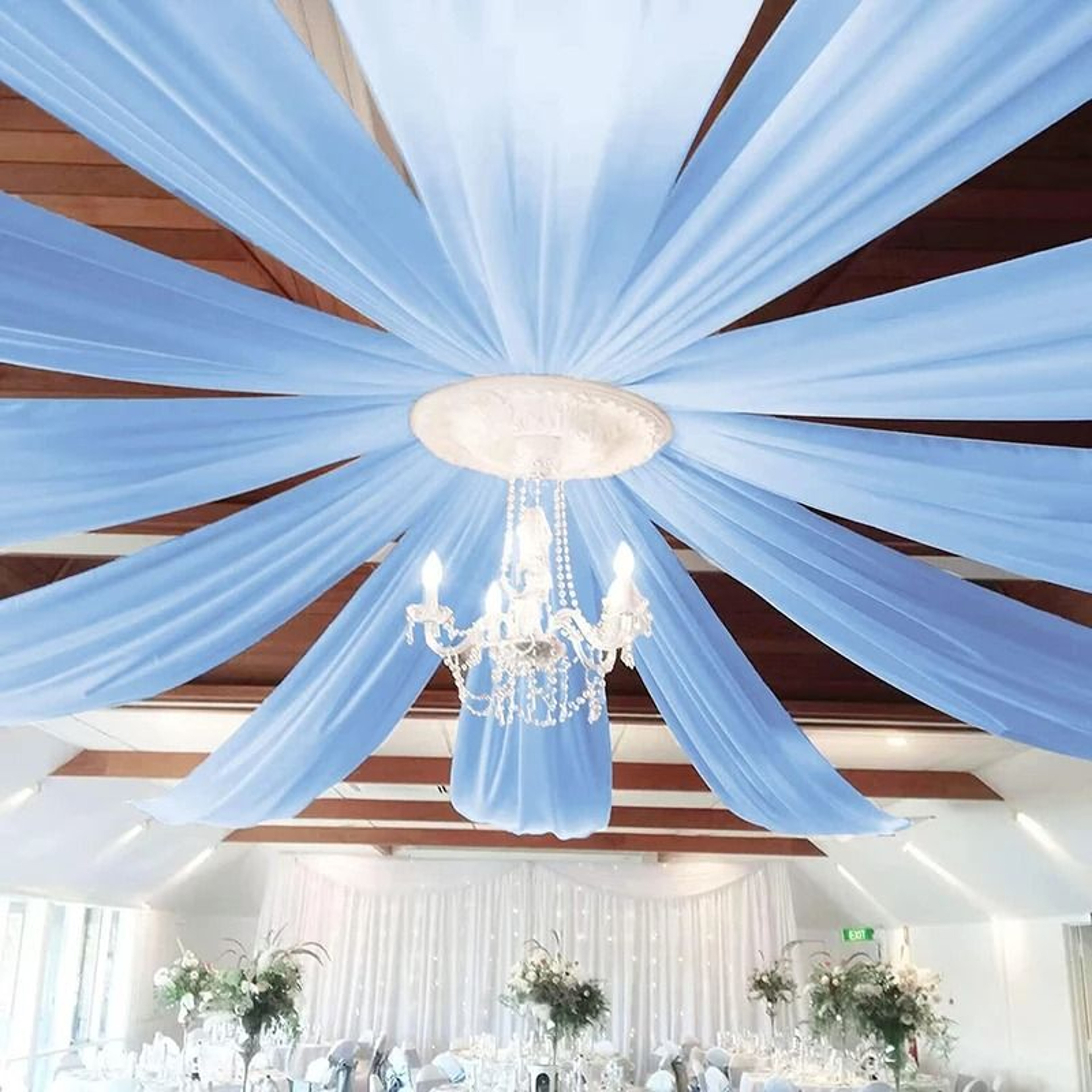 Wedding Ceiling Drapes  Arch Drapery Ethereal Sheer Chiffon Curtain For Wedding Reception Party  Be 10