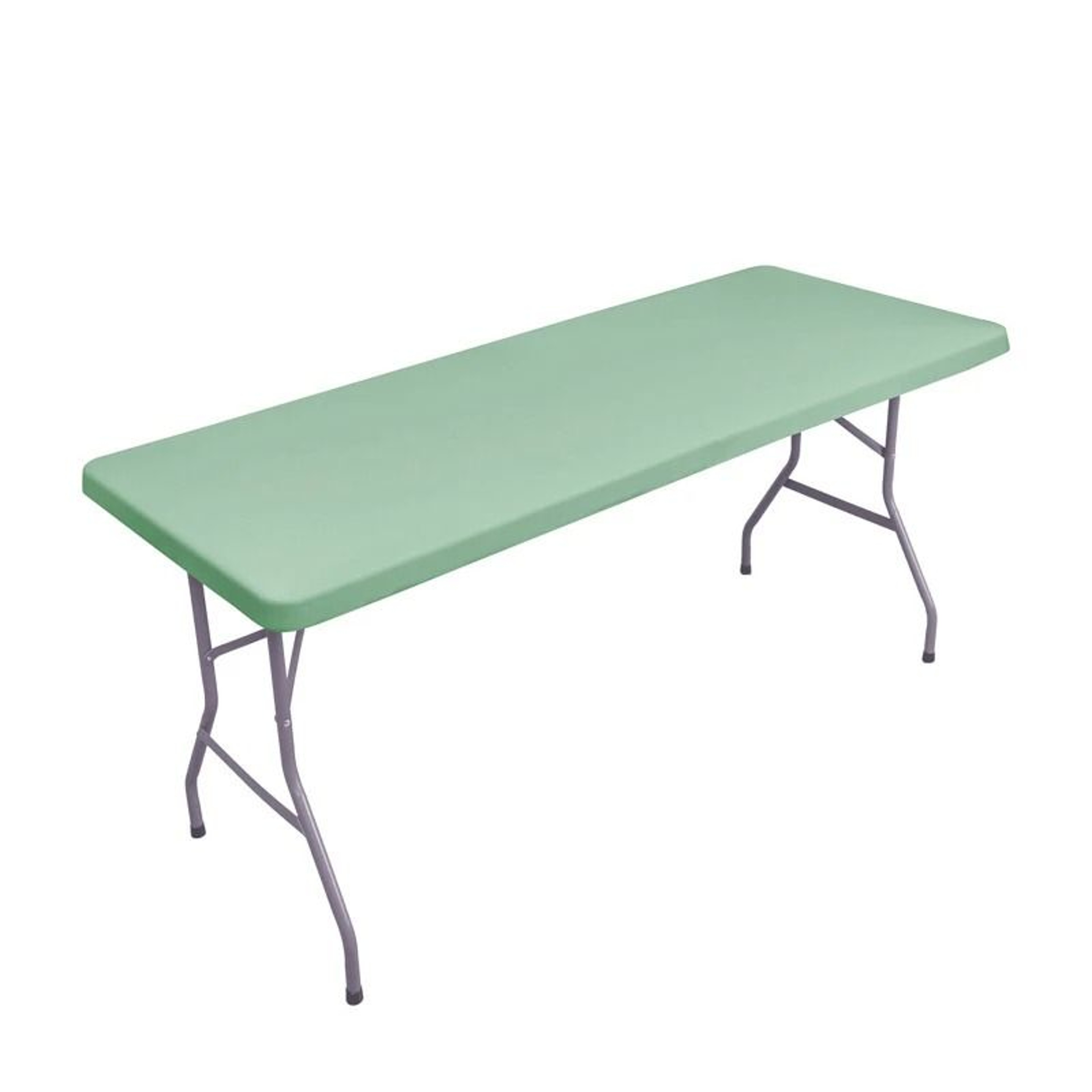 Fitted Elastic Spandex Stretch Tablecloth FormFitting White Cover For 6ft Rectangle  Round Tables 11
