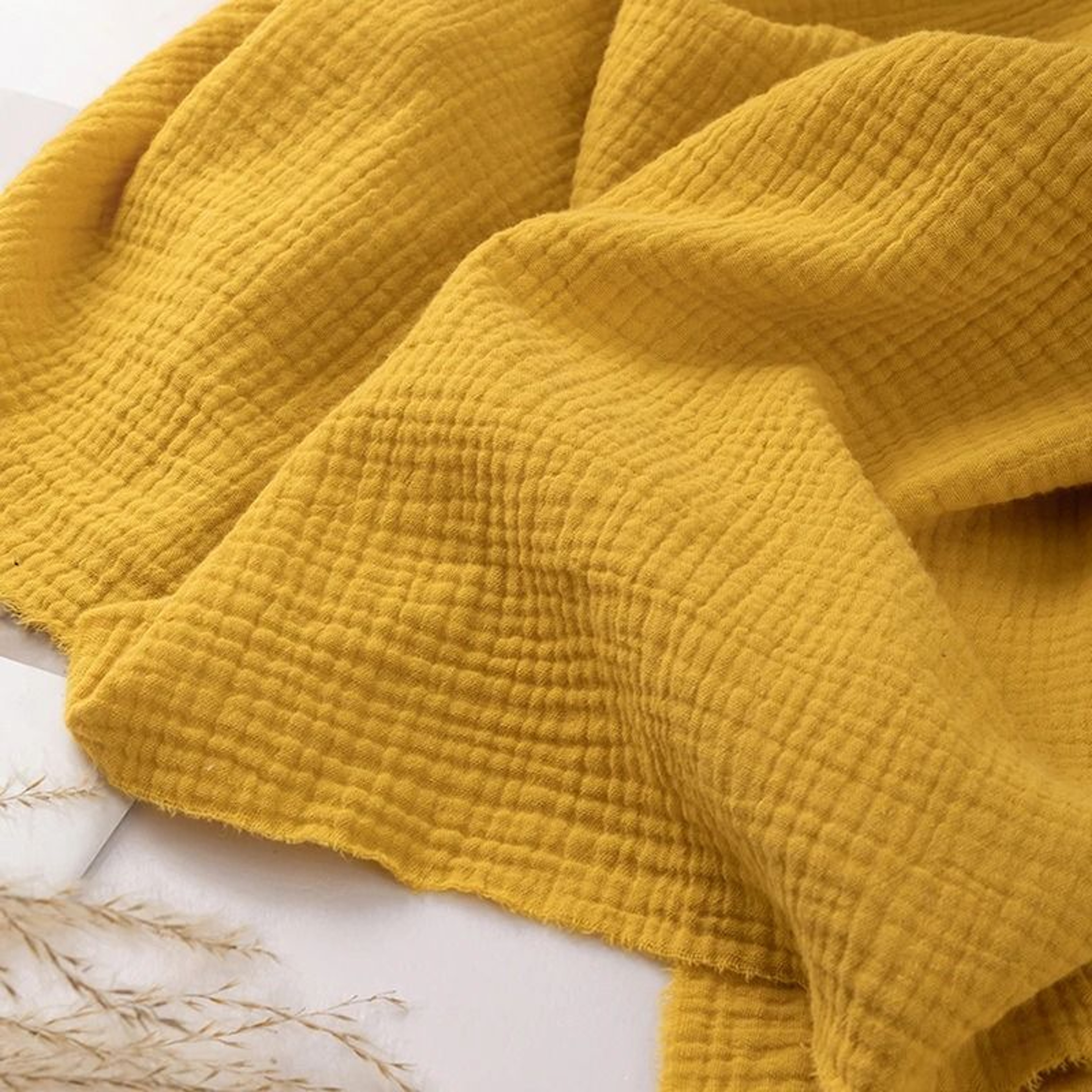 DoubleLayer Gauze Cotton Fabric Soft Cheesecloth Material For Sewing Table Runners  Baby Blankets 14