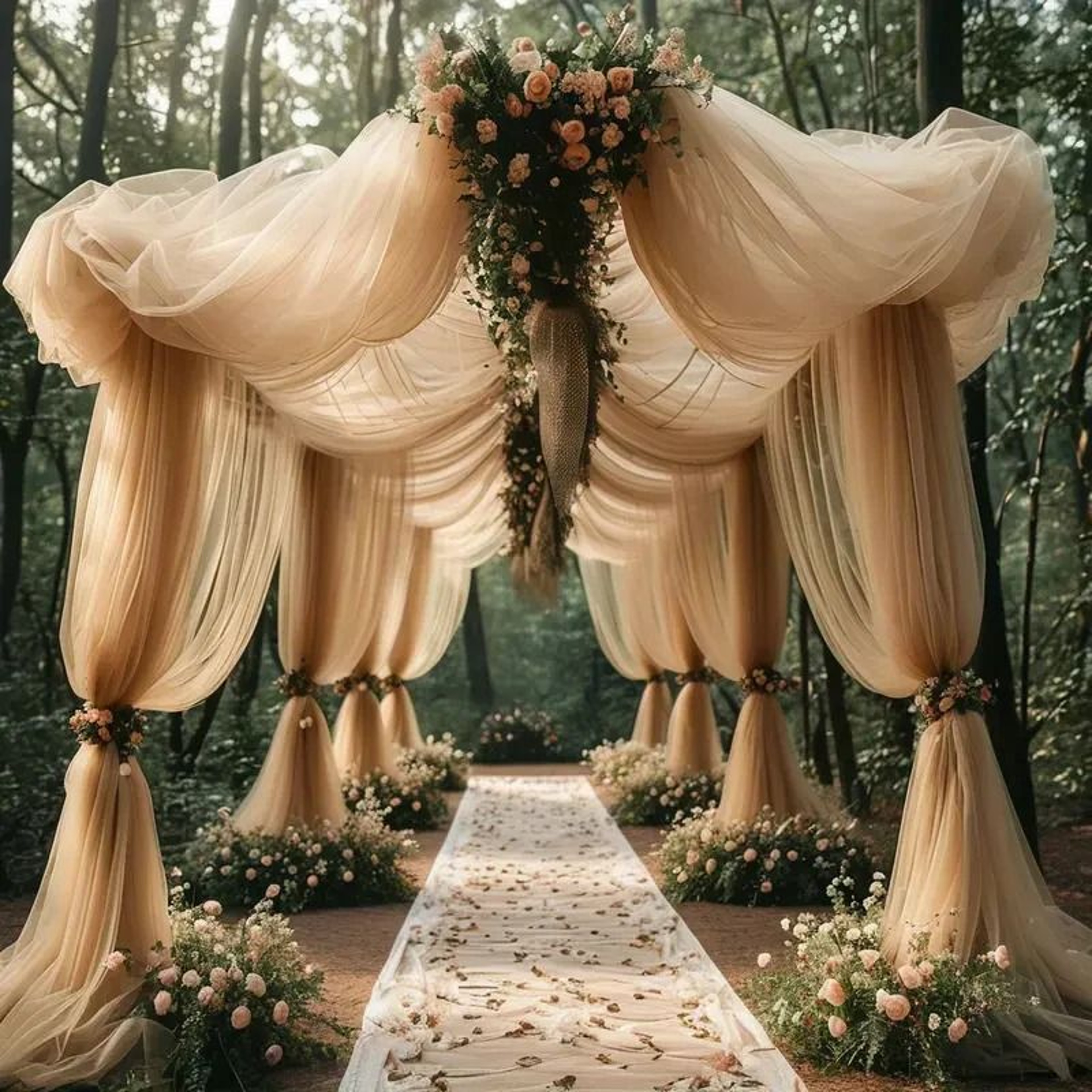 Organza Tulle Sheer Voile Fabric By The Meter 63Inch Wide Sheer Draping Material For Weddings  DIY  11