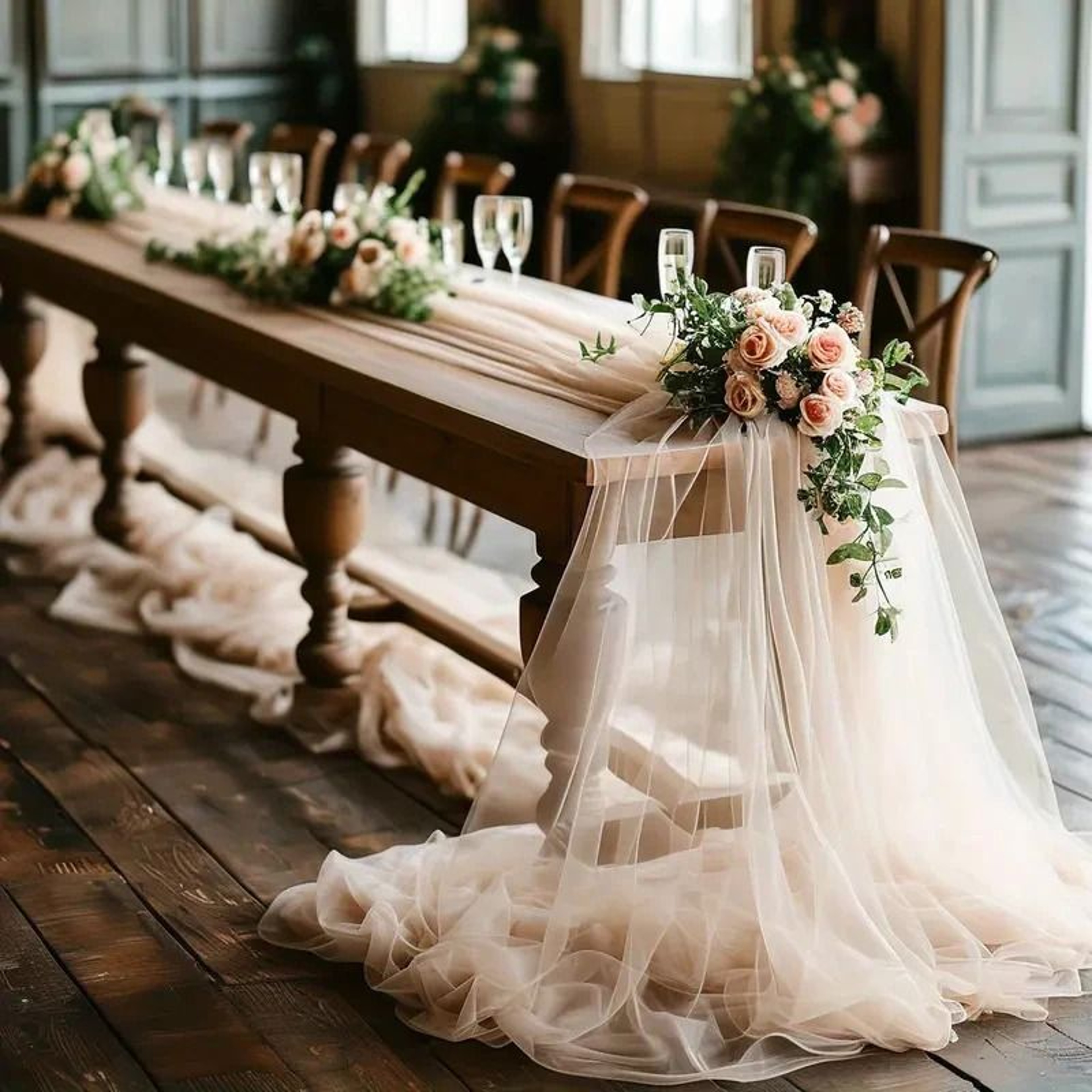 Organza Tulle Sheer Voile Fabric By The Meter 63Inch Wide Sheer Draping Material For Weddings  DIY  7
