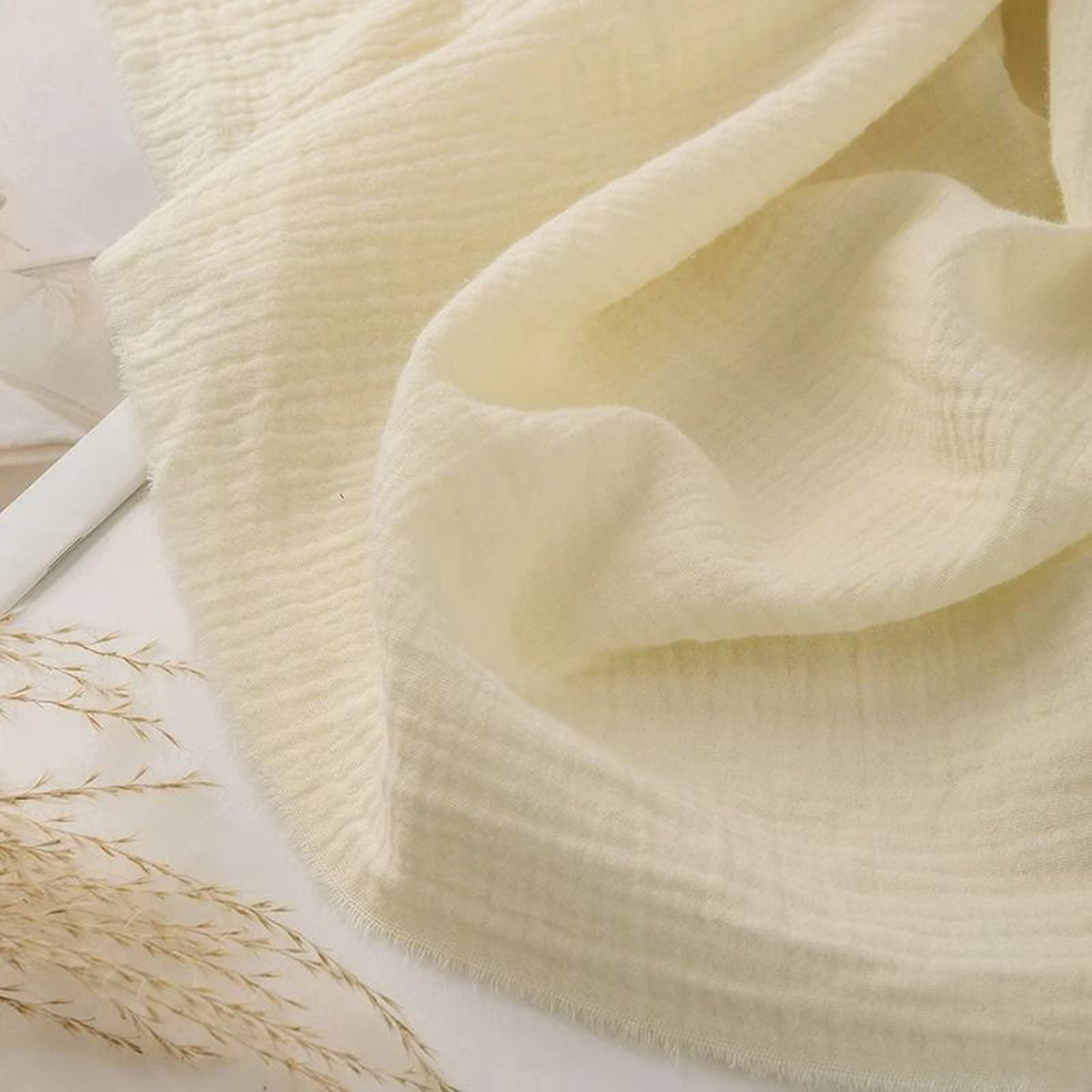 Double Gauze Cotton Muslin Fabric By The Meter Soft DIY Craft  Sewing Material For Dresses  Runners 13