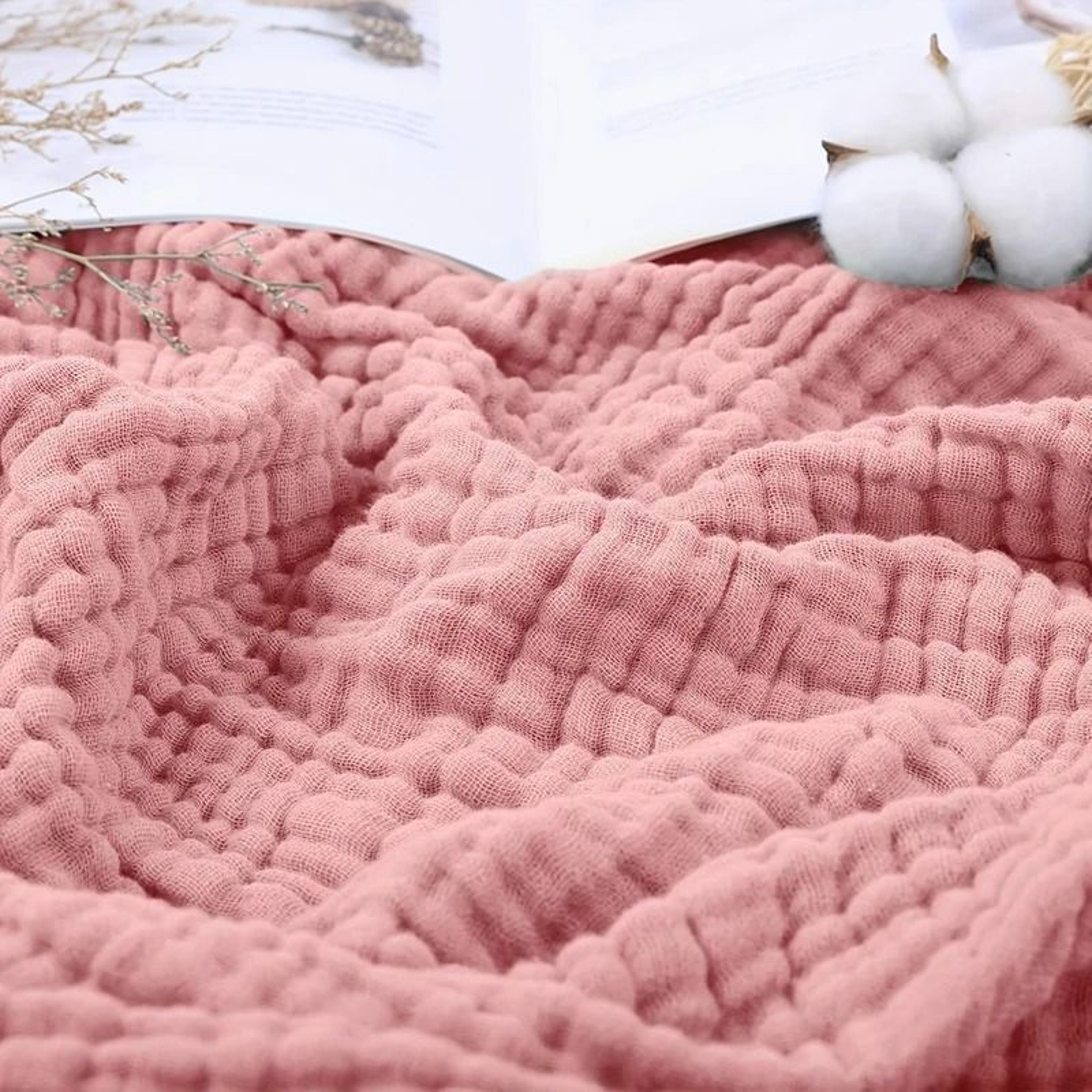 Double Gauze Cotton Muslin Fabric By The Meter Soft DIY Craft  Sewing Material For Dresses  Runners 17