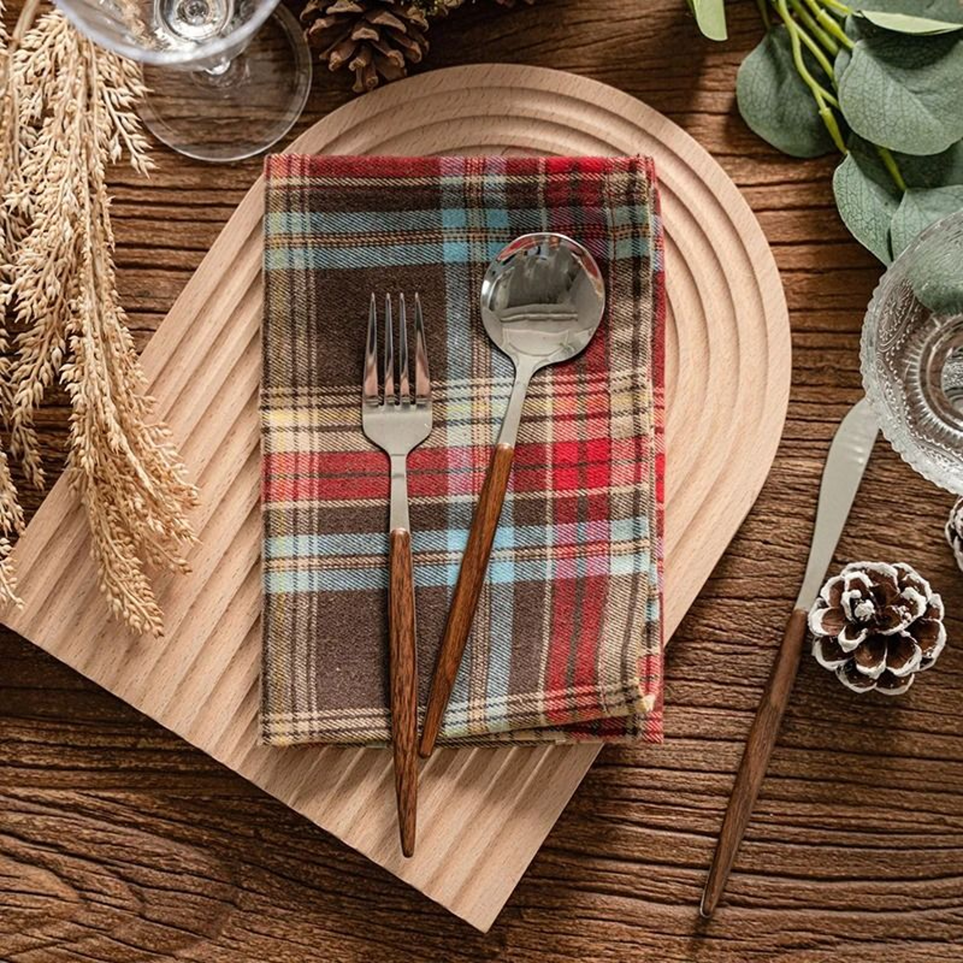 Christmas Buffalo Check Cotton Placemats Set Of 4 Reusable Xmas Dinner Mats For Kitchen 10