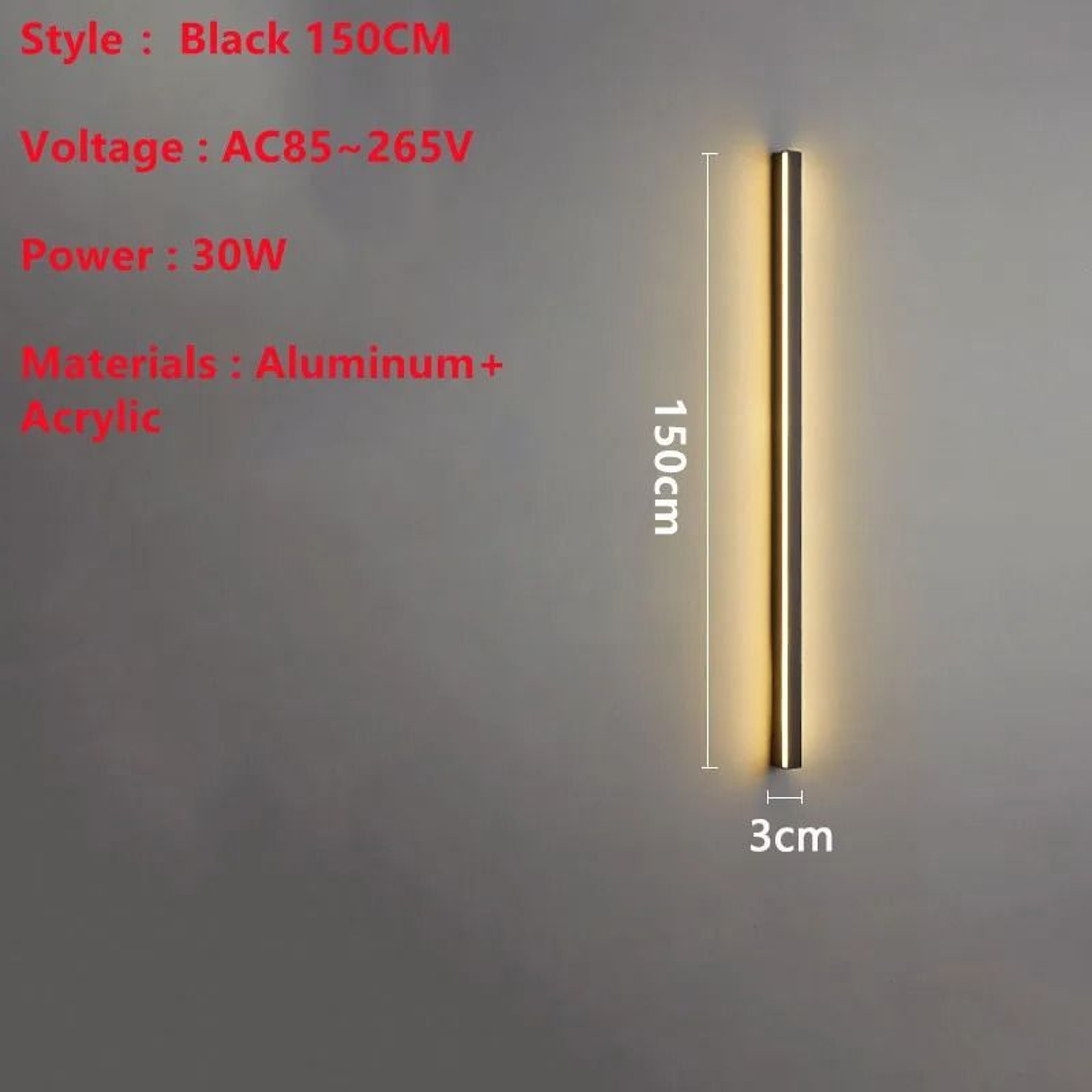 Superlong Minimalist LED Line Wall Light 200CM Modern Indoor Sconce For TV Background Living Room   9