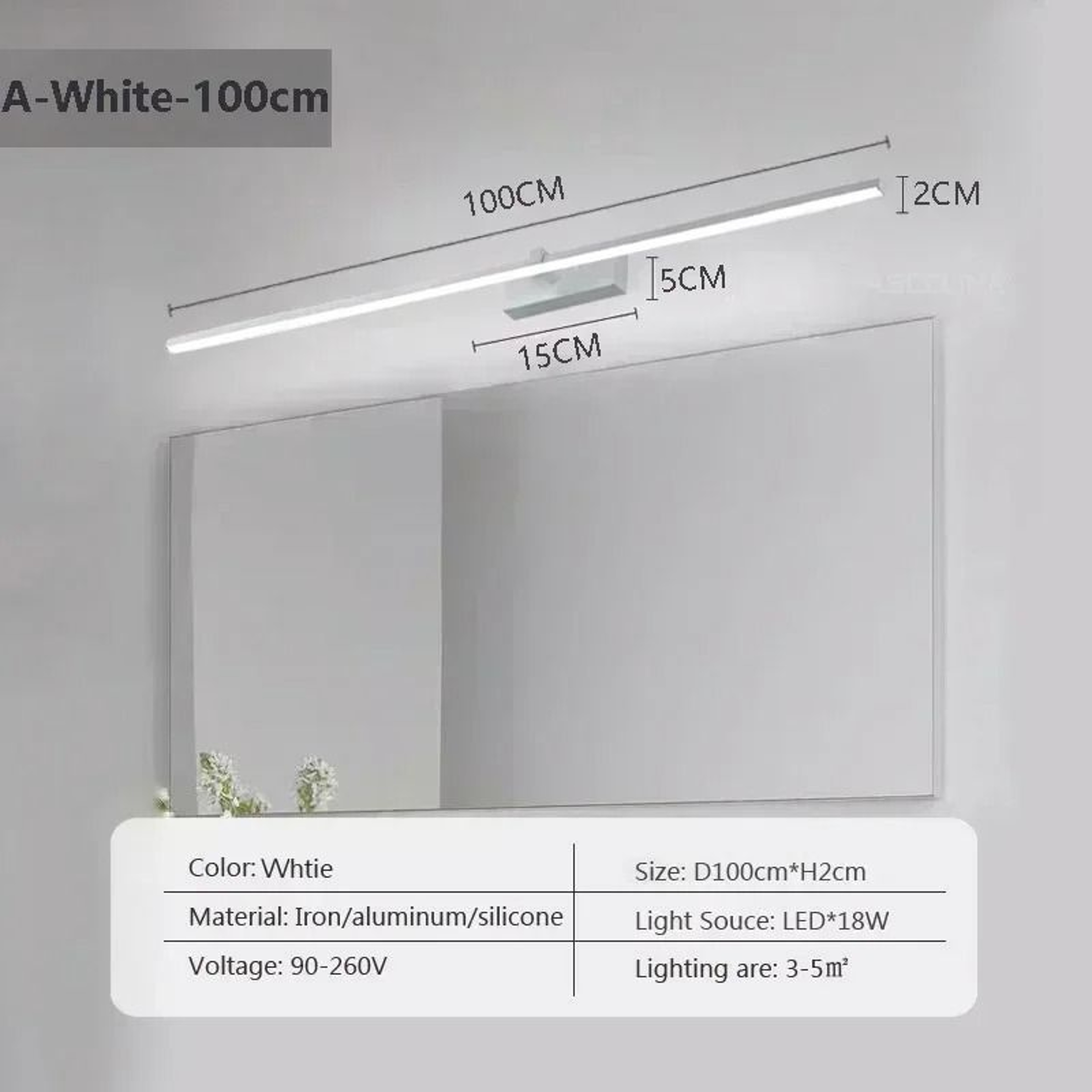 Modern LED Mirror Front Lamp Long Strip Wall Light For Bathroom Vanity  Washroom 11