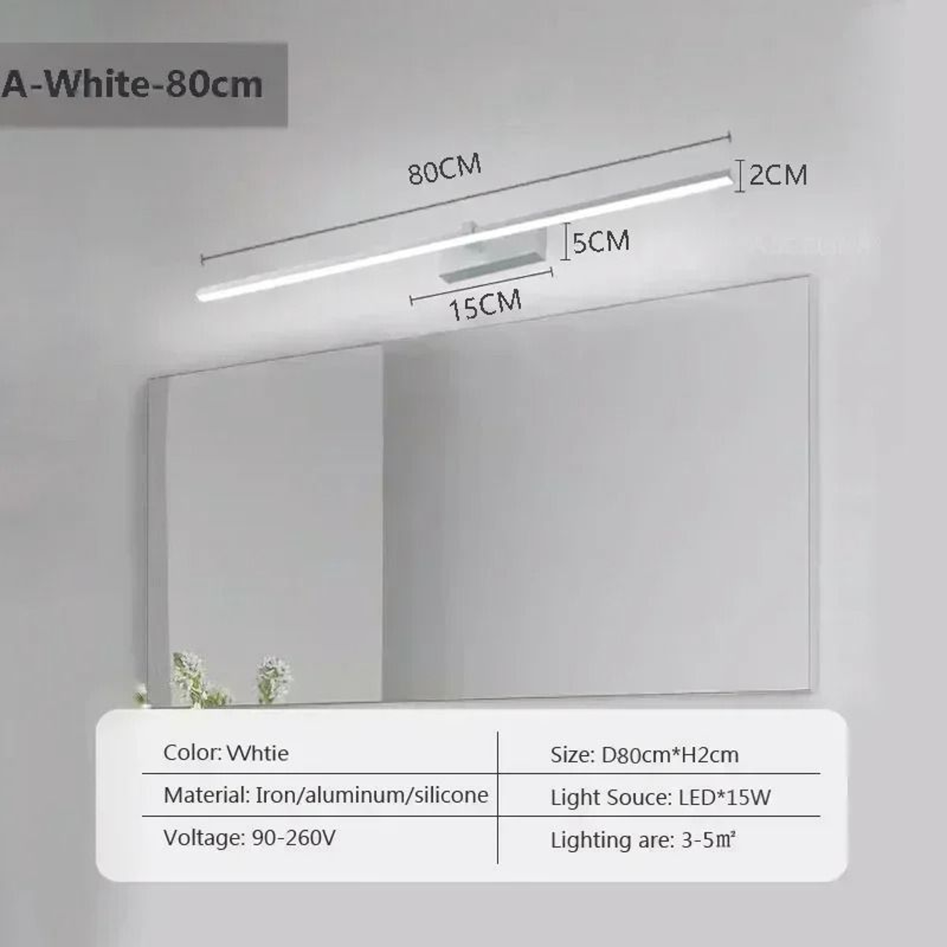 Modern LED Mirror Front Lamp Long Strip Wall Light For Bathroom Vanity  Washroom 10