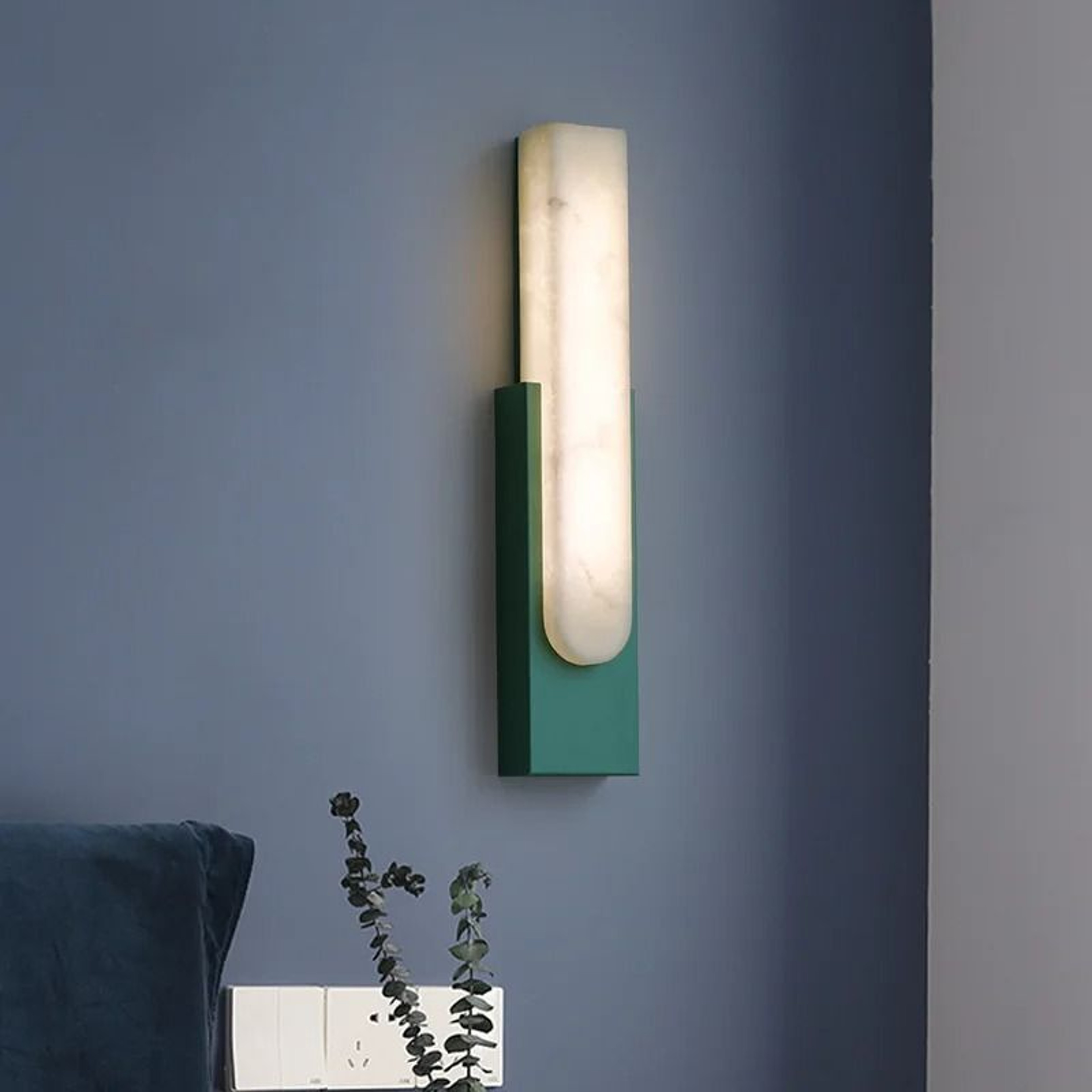 Luxury Gold LED Marble Wall Lamp Nordic Natural Stone Sconce For Bedside Living Room Aisle  Hotel D 1