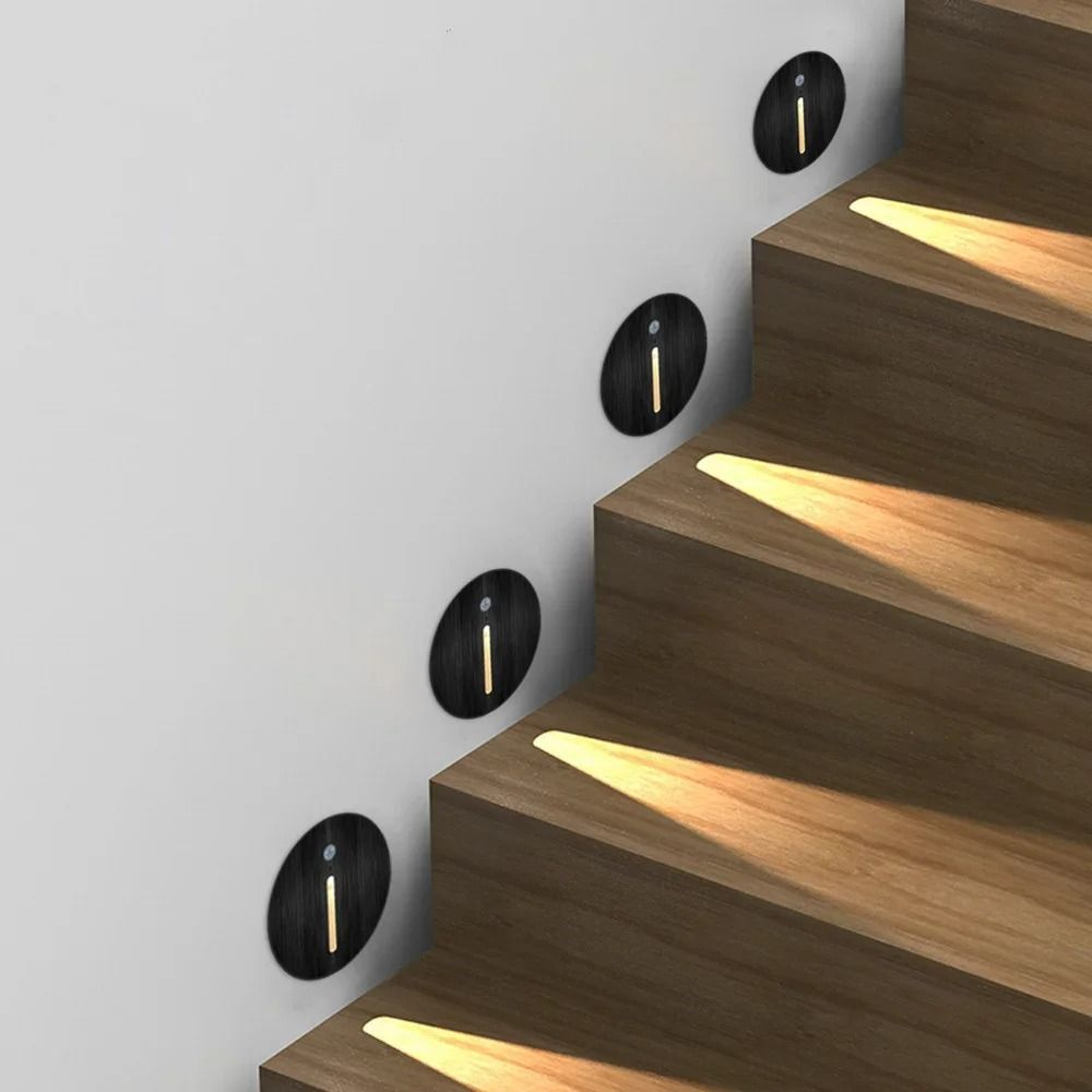 3W Aluminum Embedded PIR Motion Sensor Step Light Recessed Stairwell Nightlight Footlight Sconce Wi 3