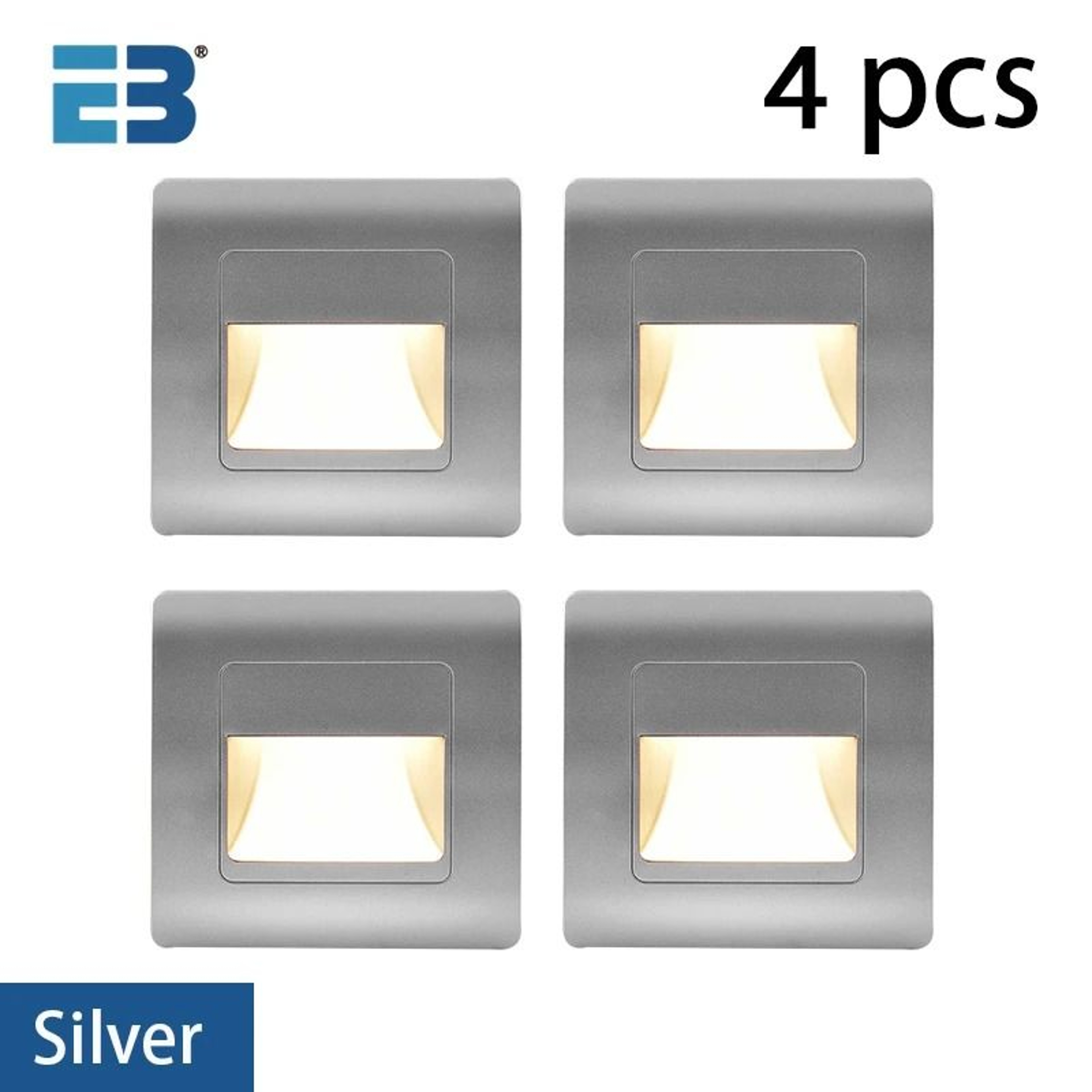 4Color LED PIR Motion Sensor Stair Light AC110V 220V Recessed Footlight  Step Lamp 12