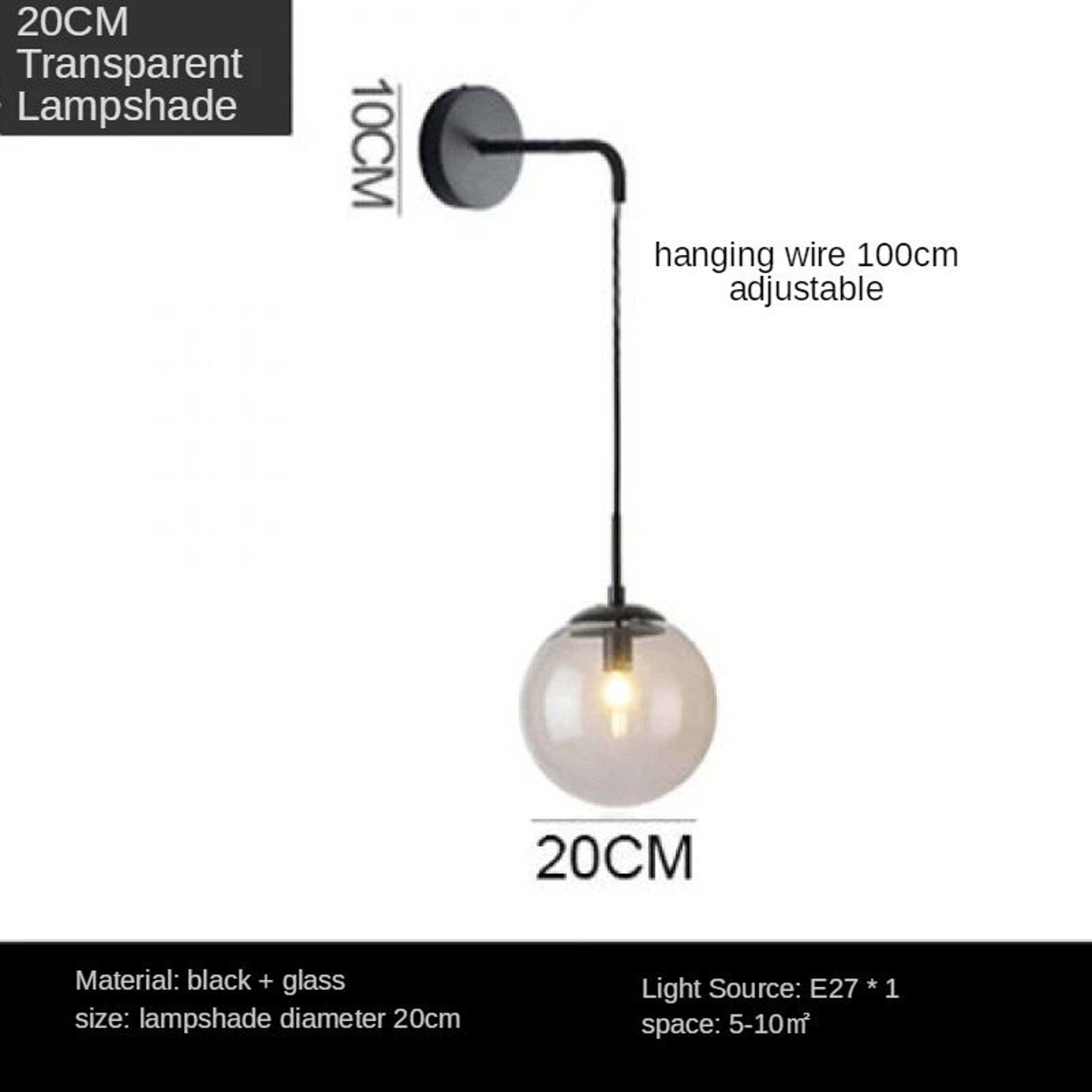 Nordic Brass Gold Ball Glass Wall Sconce Modern Sphere Lamp For Living Room Bedside  Mirror Front 9