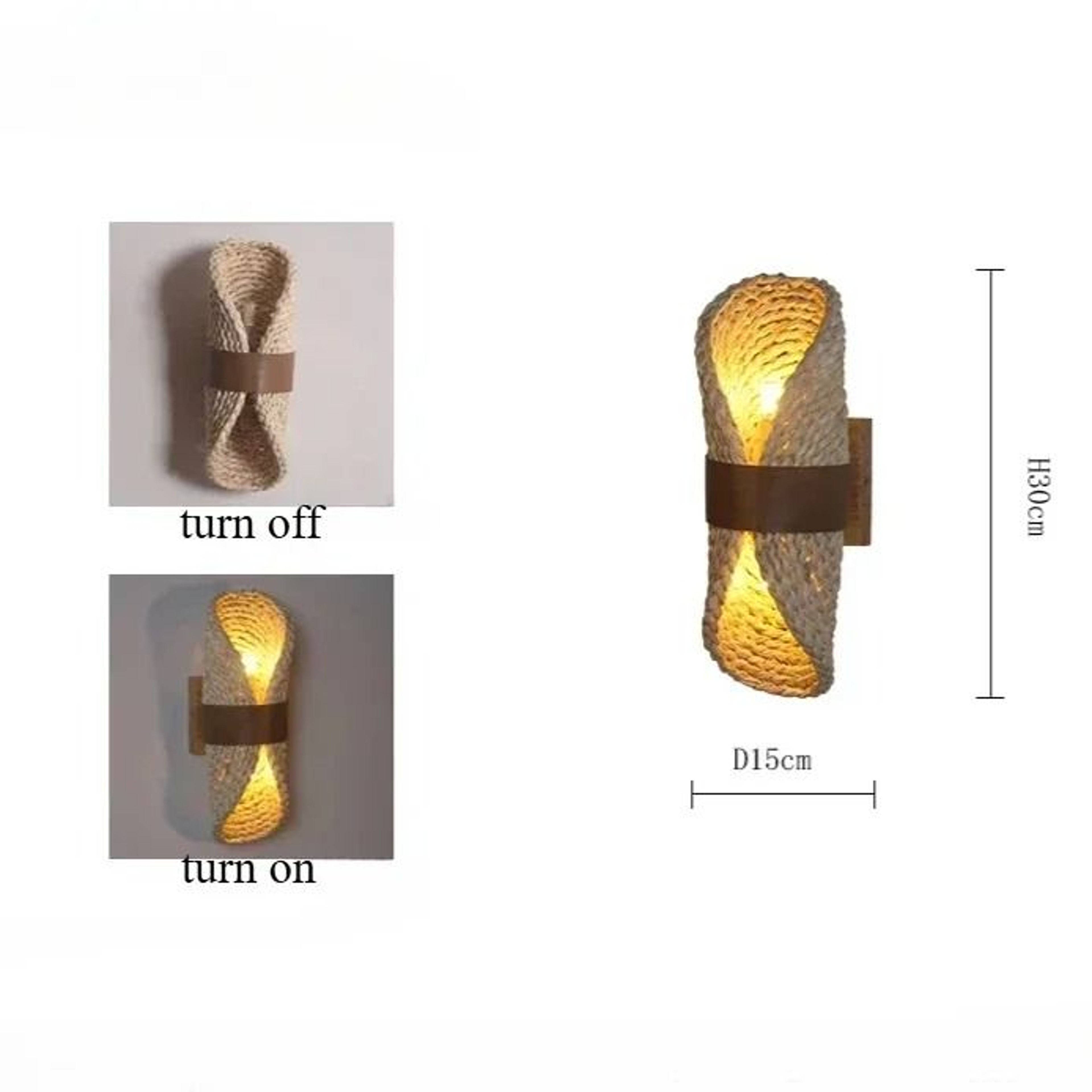 Hand Woven Rattan Wall Lamp Japanese Retro WabiSabi Style Natural Material Sconce For Tea Room Bedr 6