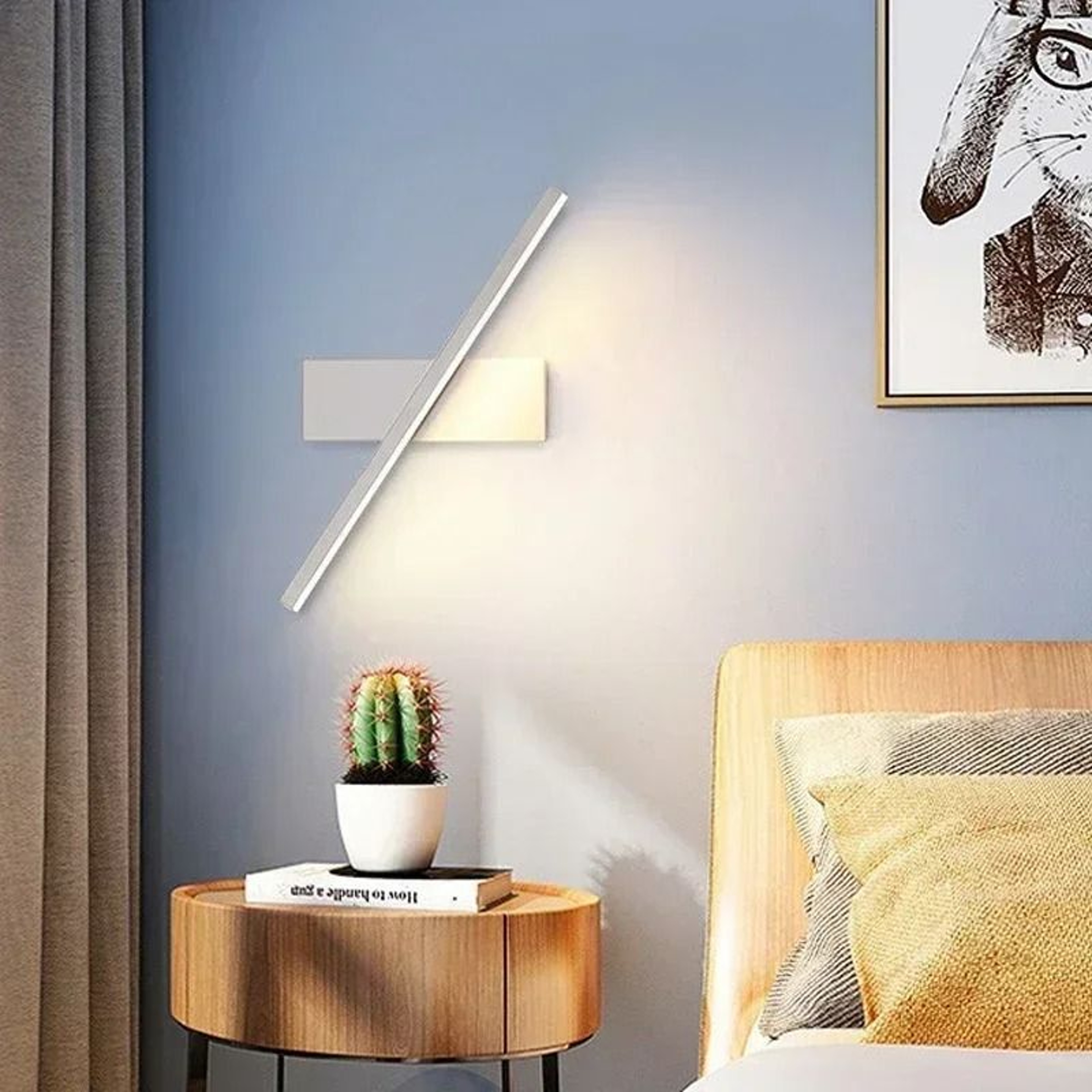 Modern Retractable LED Bathroom Mirror Light Extendable Vanity Wall Sconce In Black  White 3