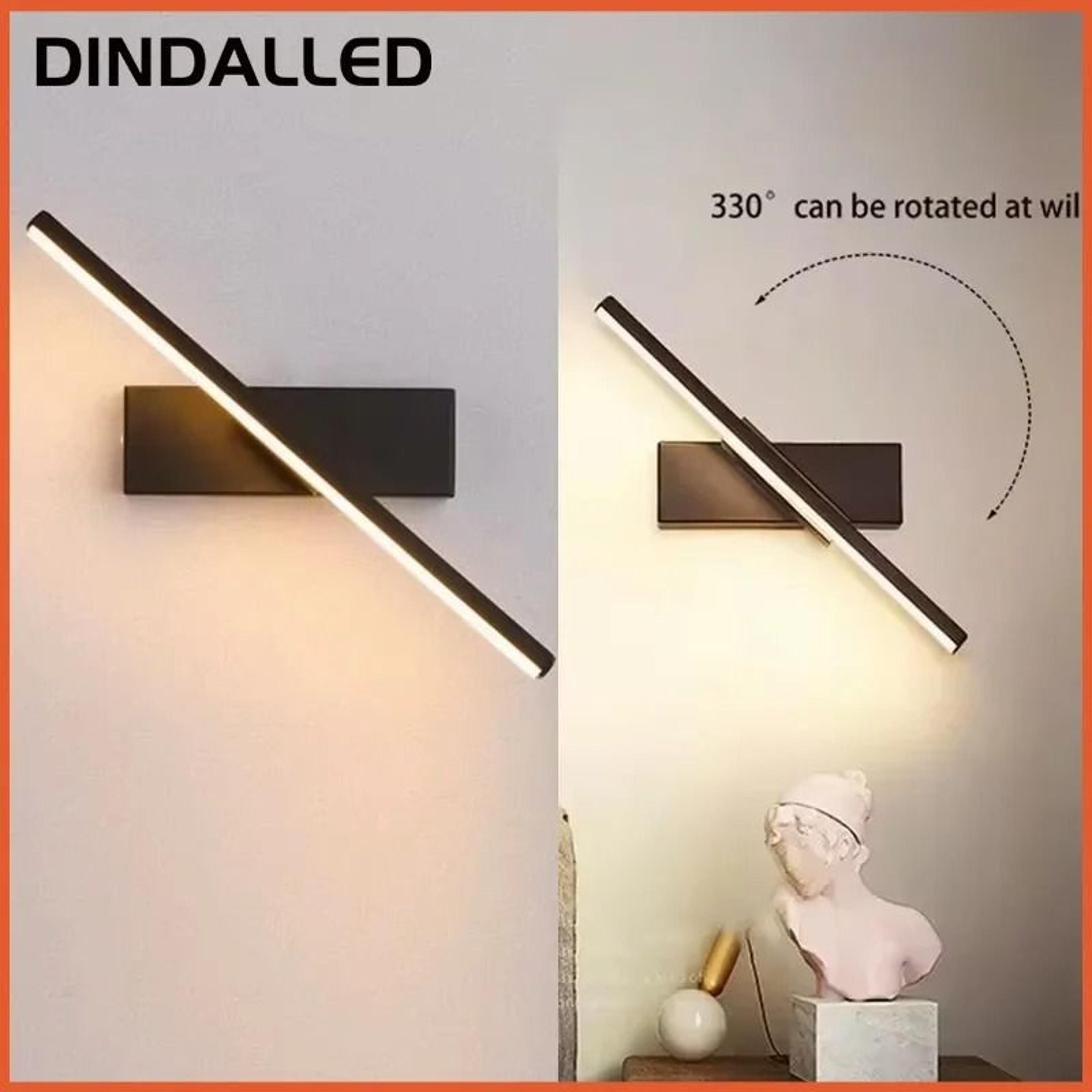Modern Retractable LED Bathroom Mirror Light Extendable Vanity Wall Sconce In Black  White 1