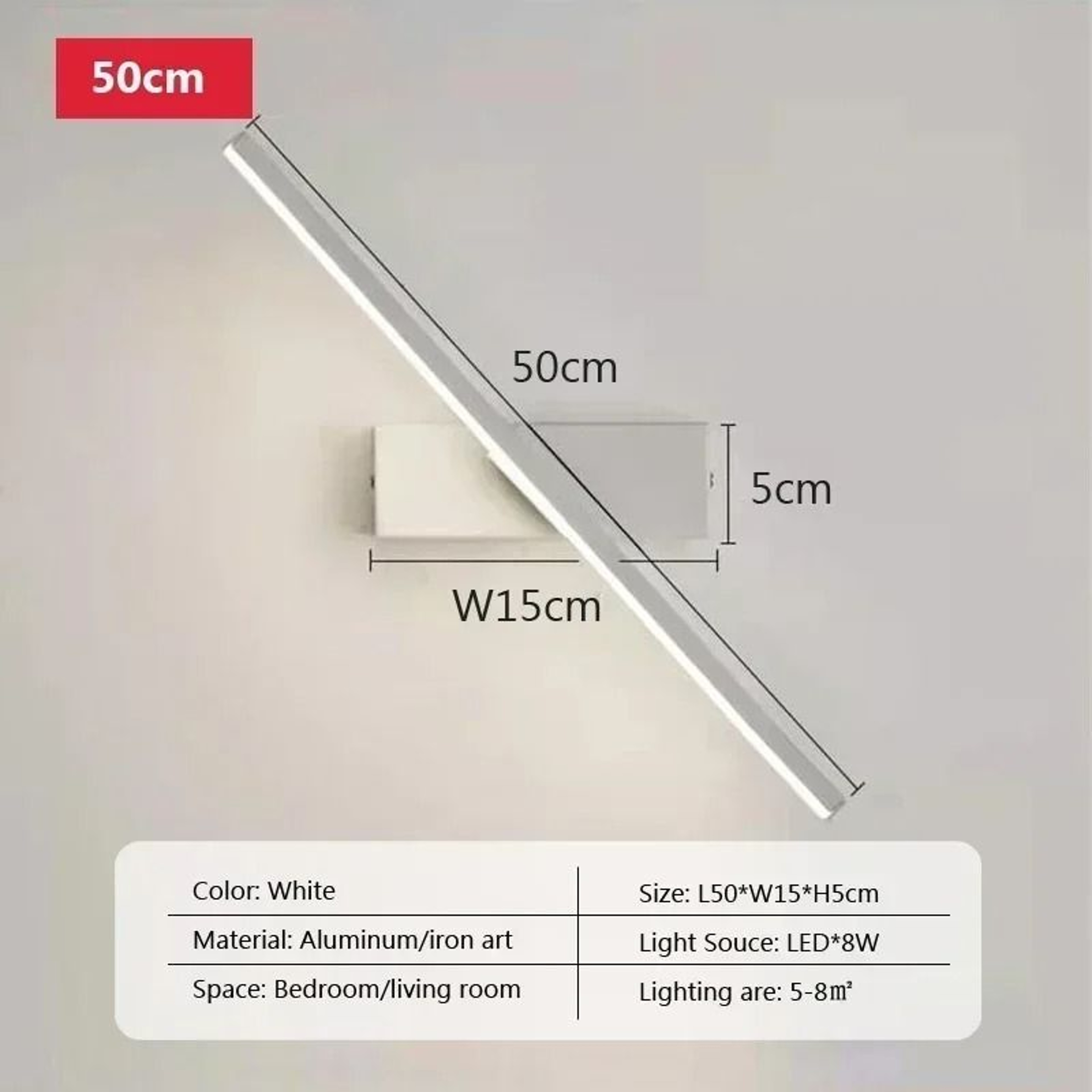 Modern Retractable LED Bathroom Mirror Light Extendable Vanity Wall Sconce In Black  White 8