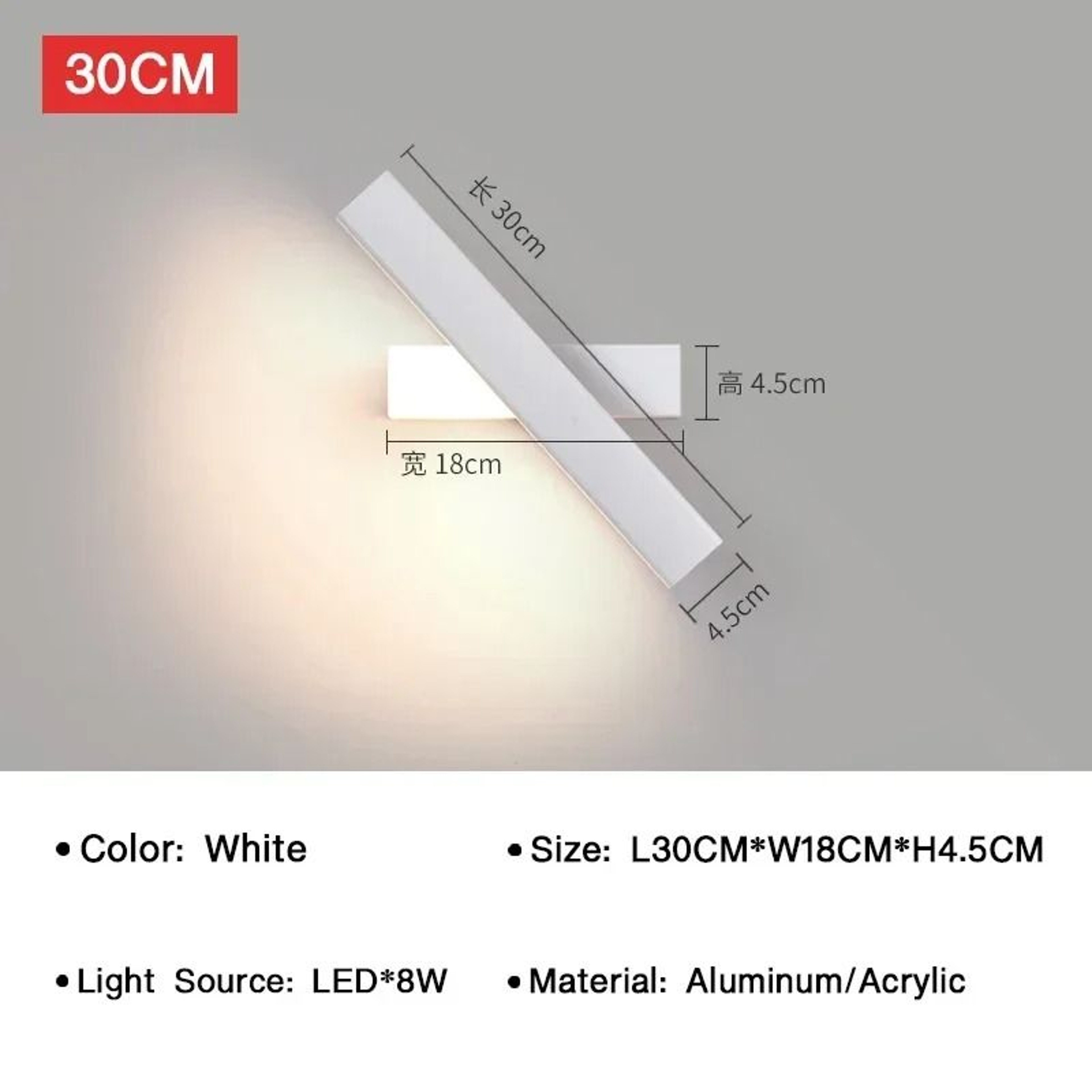Modern 350 Rotatable LED Wall Sconce Adjustable Swivel Lamp For Bedroom Corridor  Living Room 8