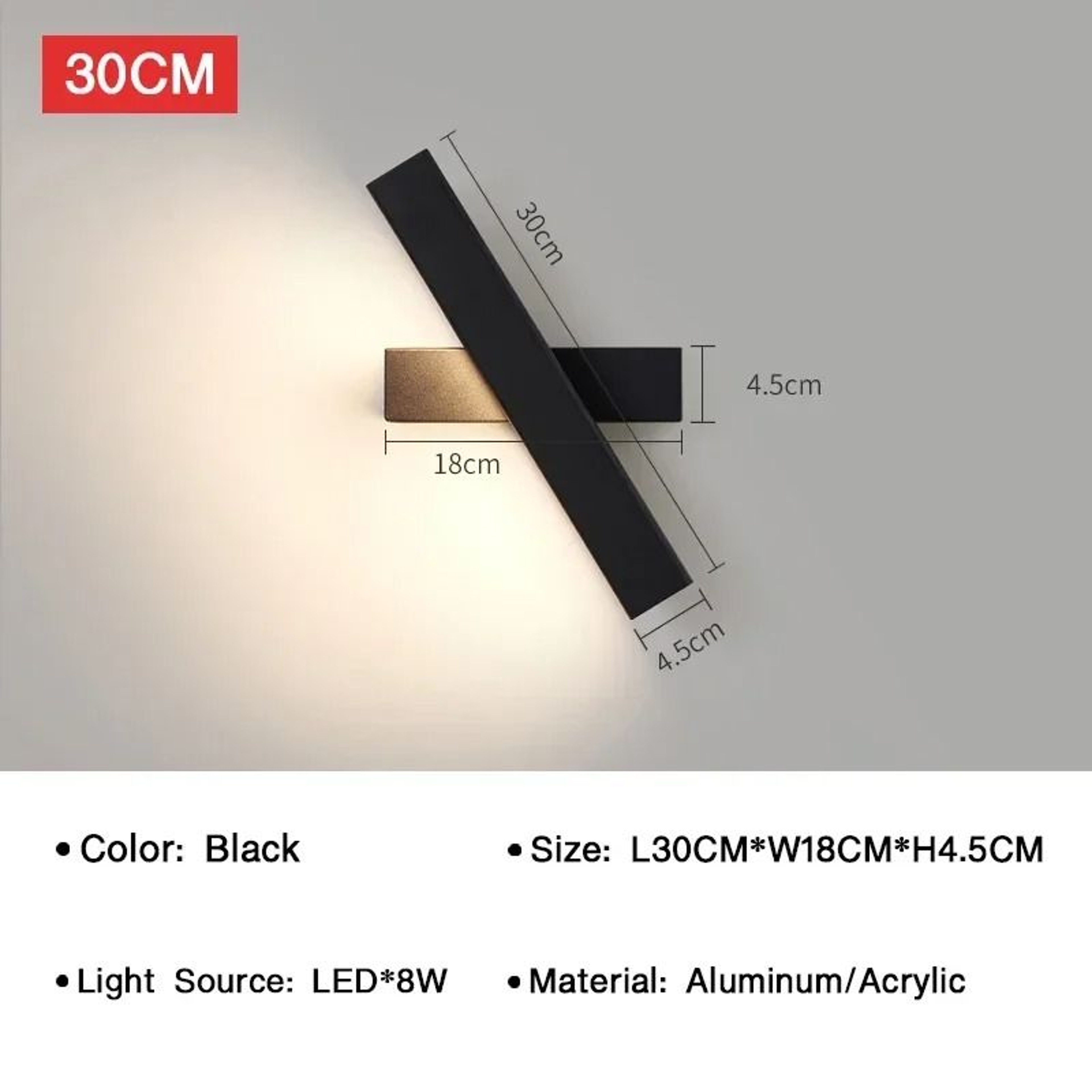 Modern 350 Rotatable LED Wall Sconce Adjustable Swivel Lamp For Bedroom Corridor  Living Room 10