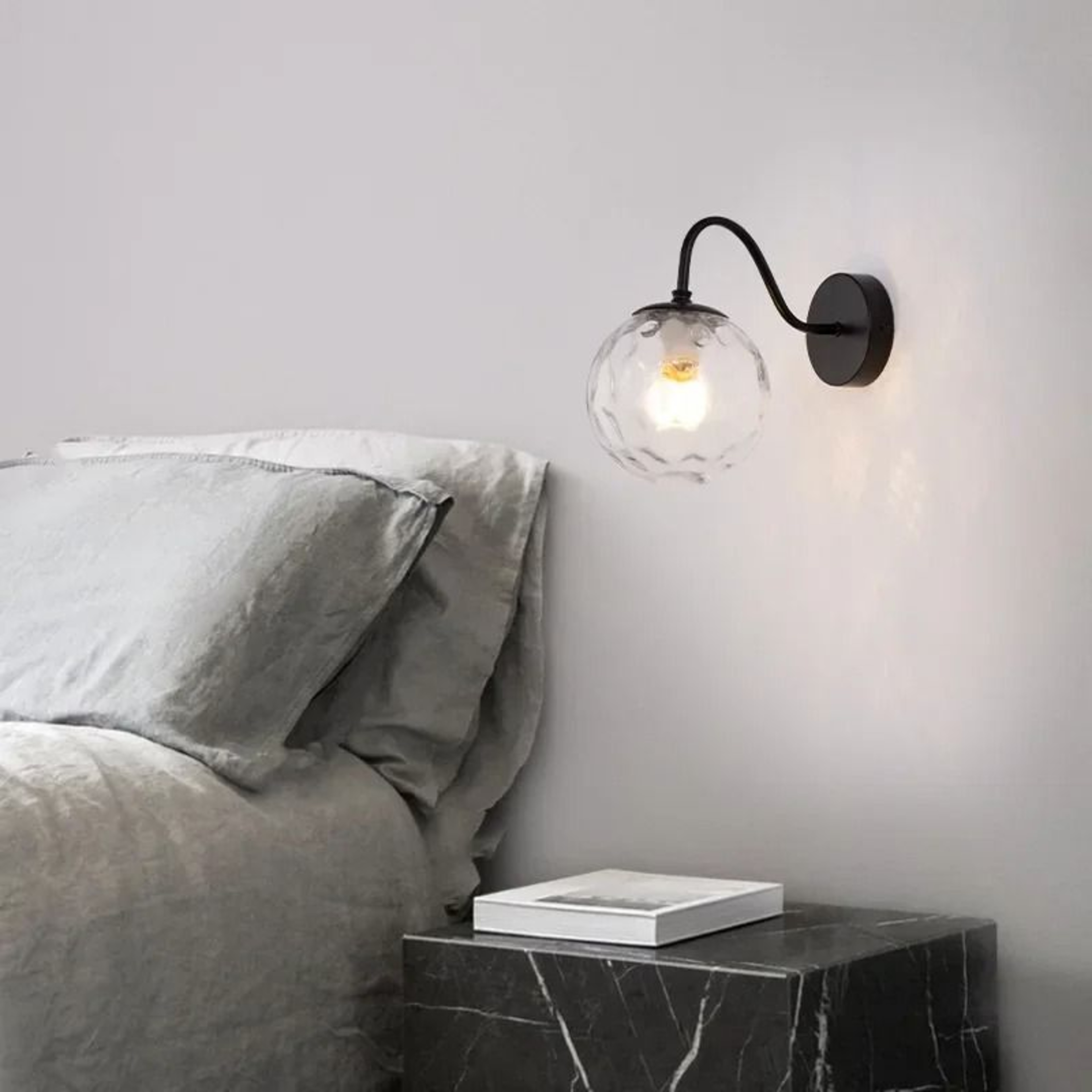 Modern LED Glass Ball Wall Lamp Gold Sconce For Bedroom Living Room  Corridor 3