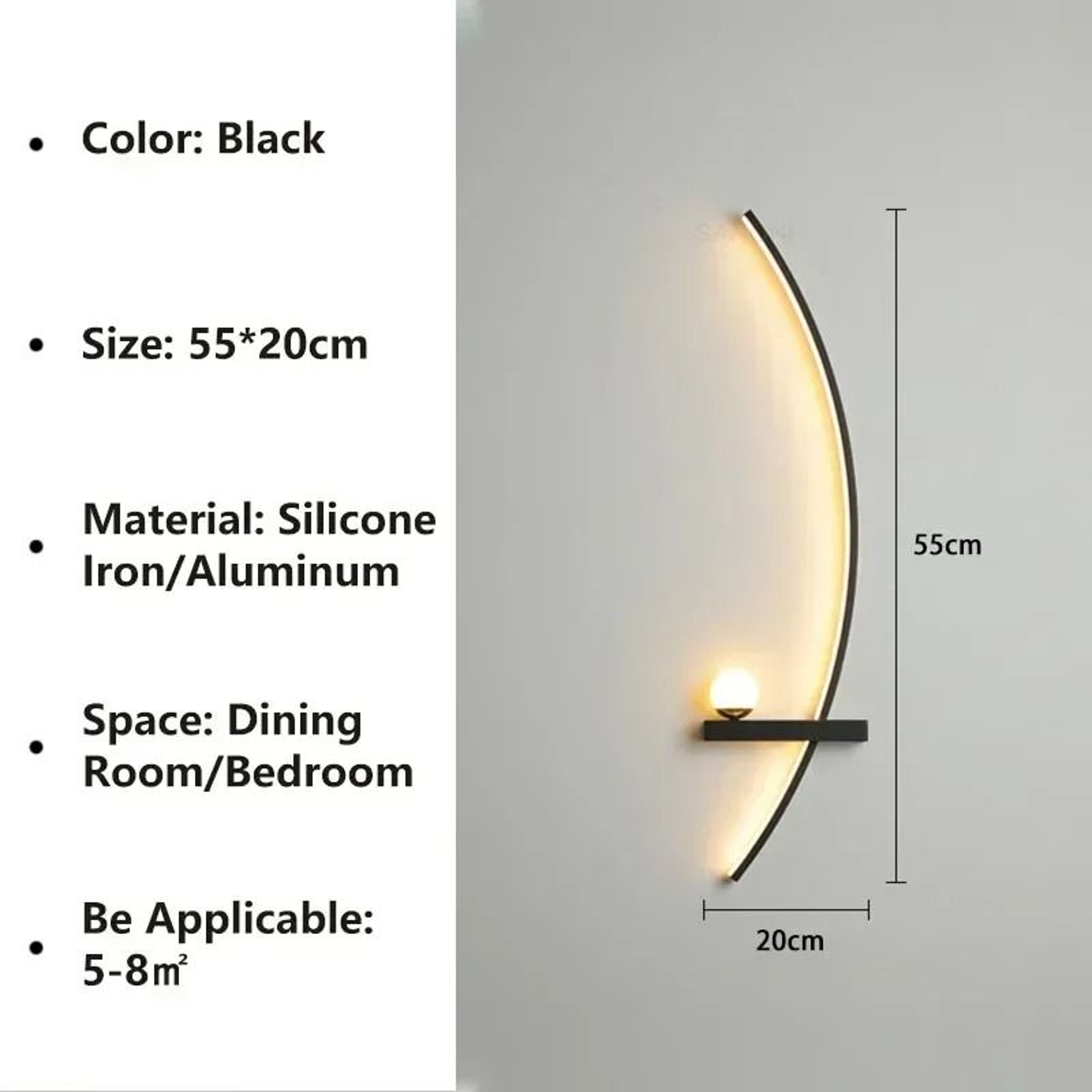 Nordic LED Linear Stripe Wall Lamp Modern Wall Sconce For Bedroom Living Room  Stairs 8