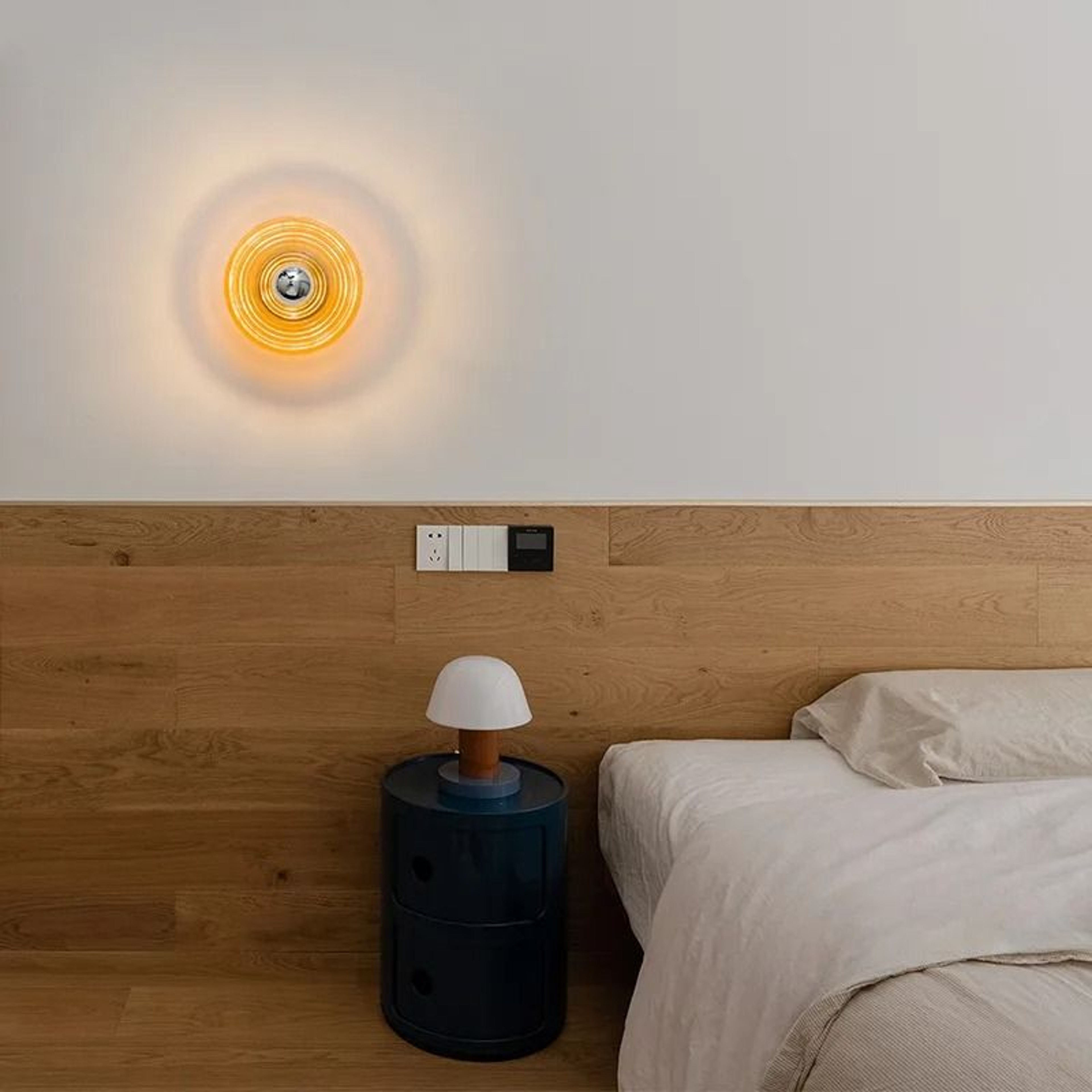 Nordic LED Water Ripple Glass Wall Lamp Ambient Backdrop Sconce For Bedroom Living Room  Study 1