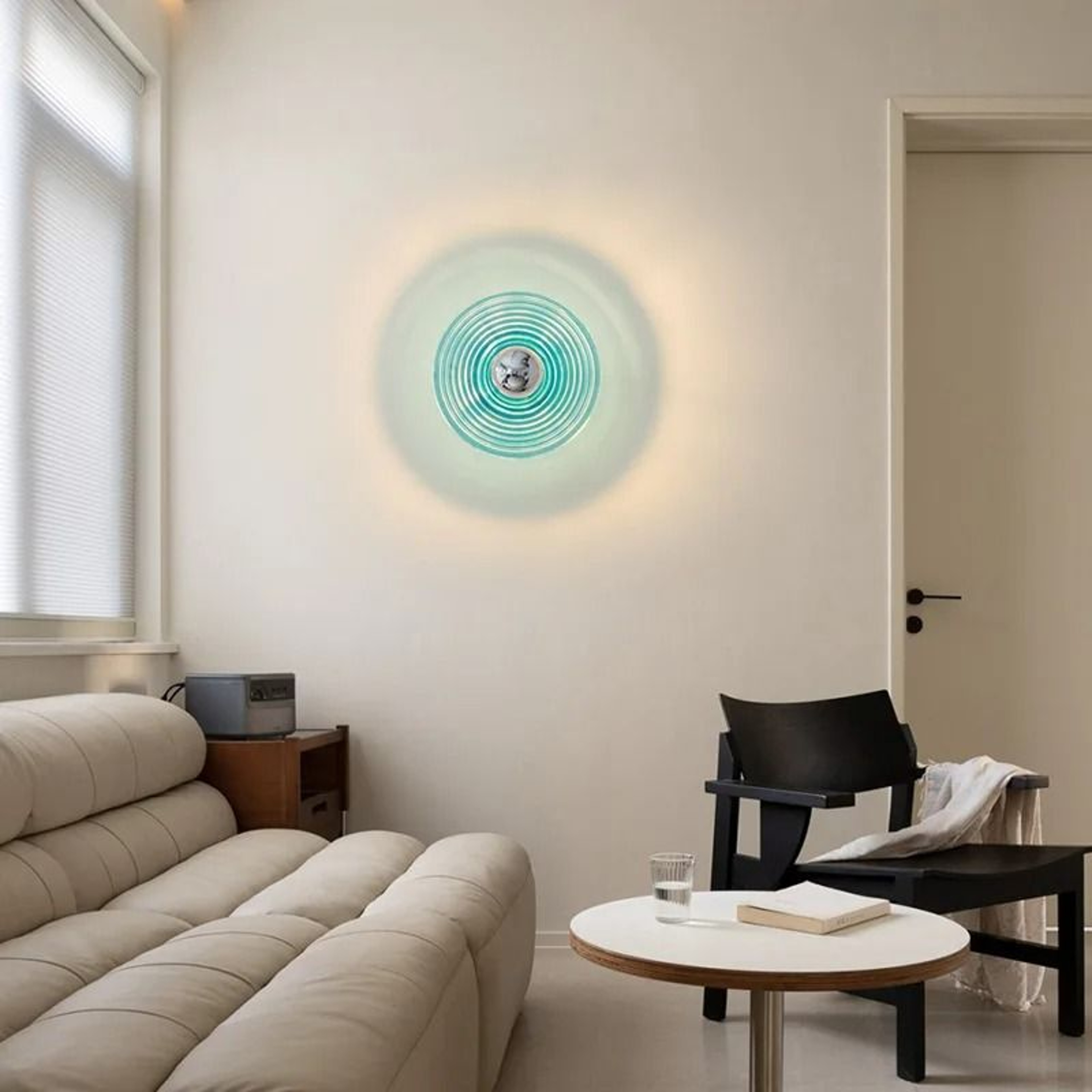 Nordic LED Water Ripple Glass Wall Lamp Ambient Backdrop Sconce For Bedroom Living Room  Study 2