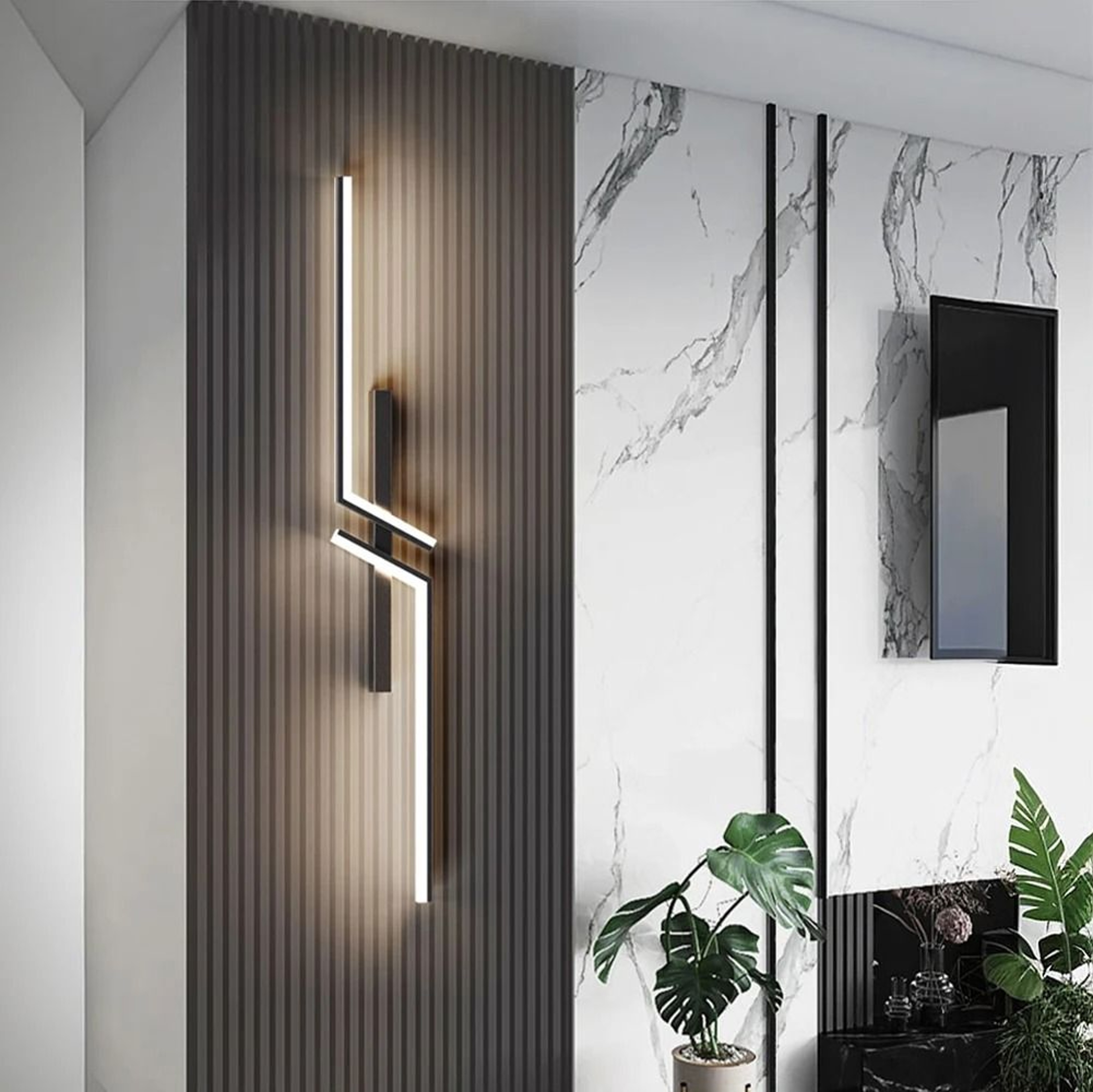 Modern Minimalist 3Color LED Wall Sconce Indoor Background Lamp For Bedroom Bedside  Living Room TV 0