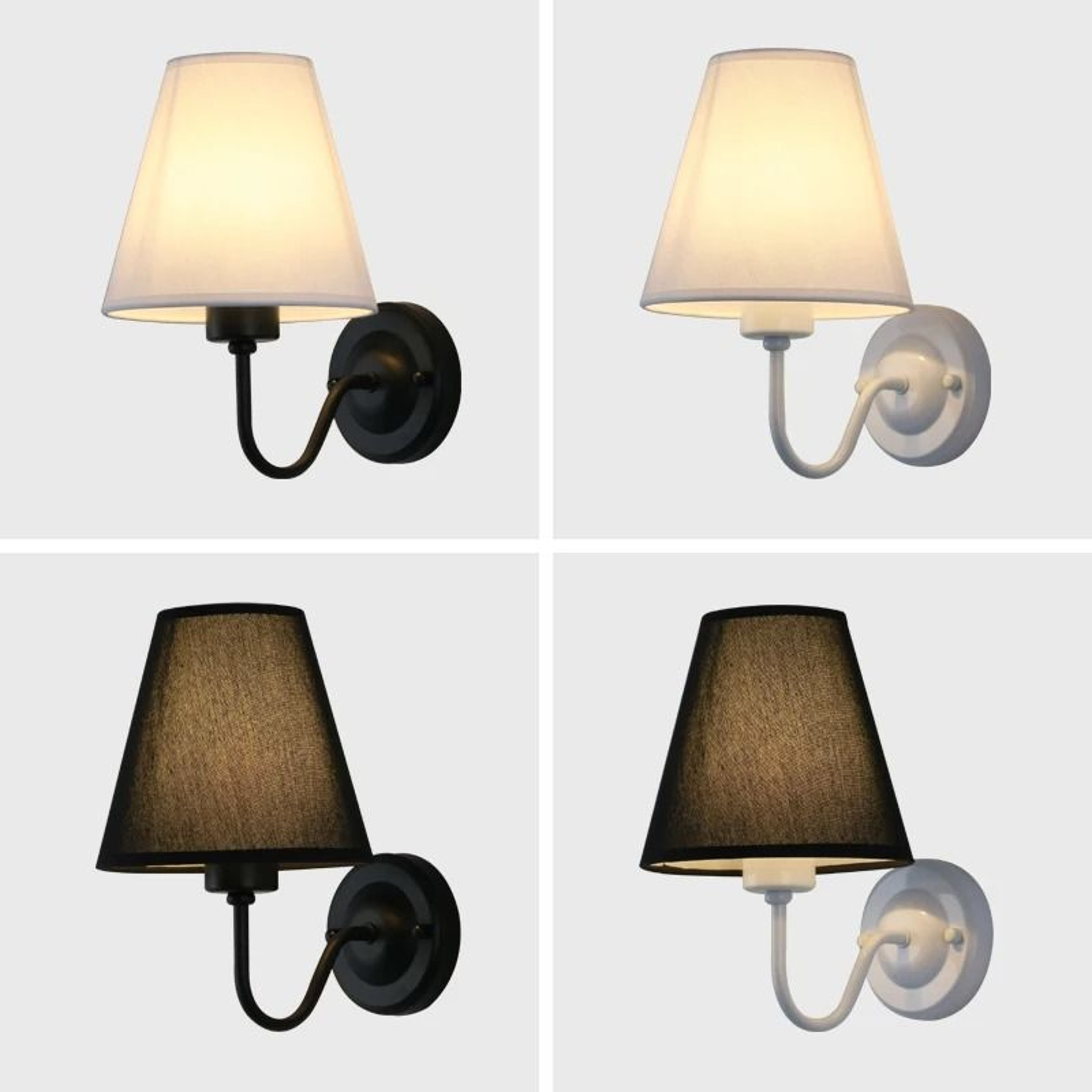 Nordic Retro Fabric LED Wall Lamp Modern E27 Interior Sconce For Hotel Bedroom  Living Room 3