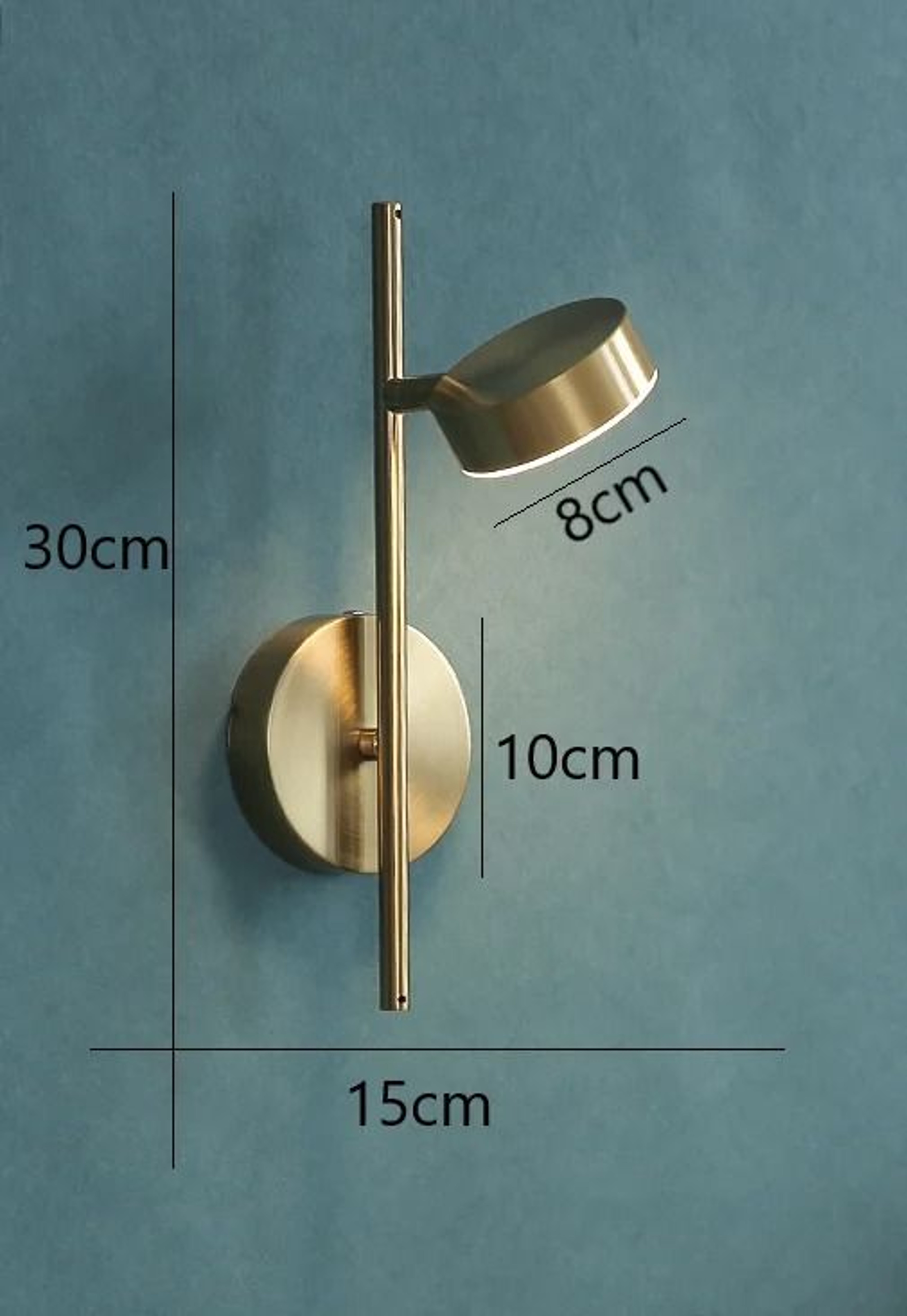 Nordic Simple Adjustable Metal LED Wall Lamp Rotatable Sconce In Gold  Black For Bedroom  Study 8