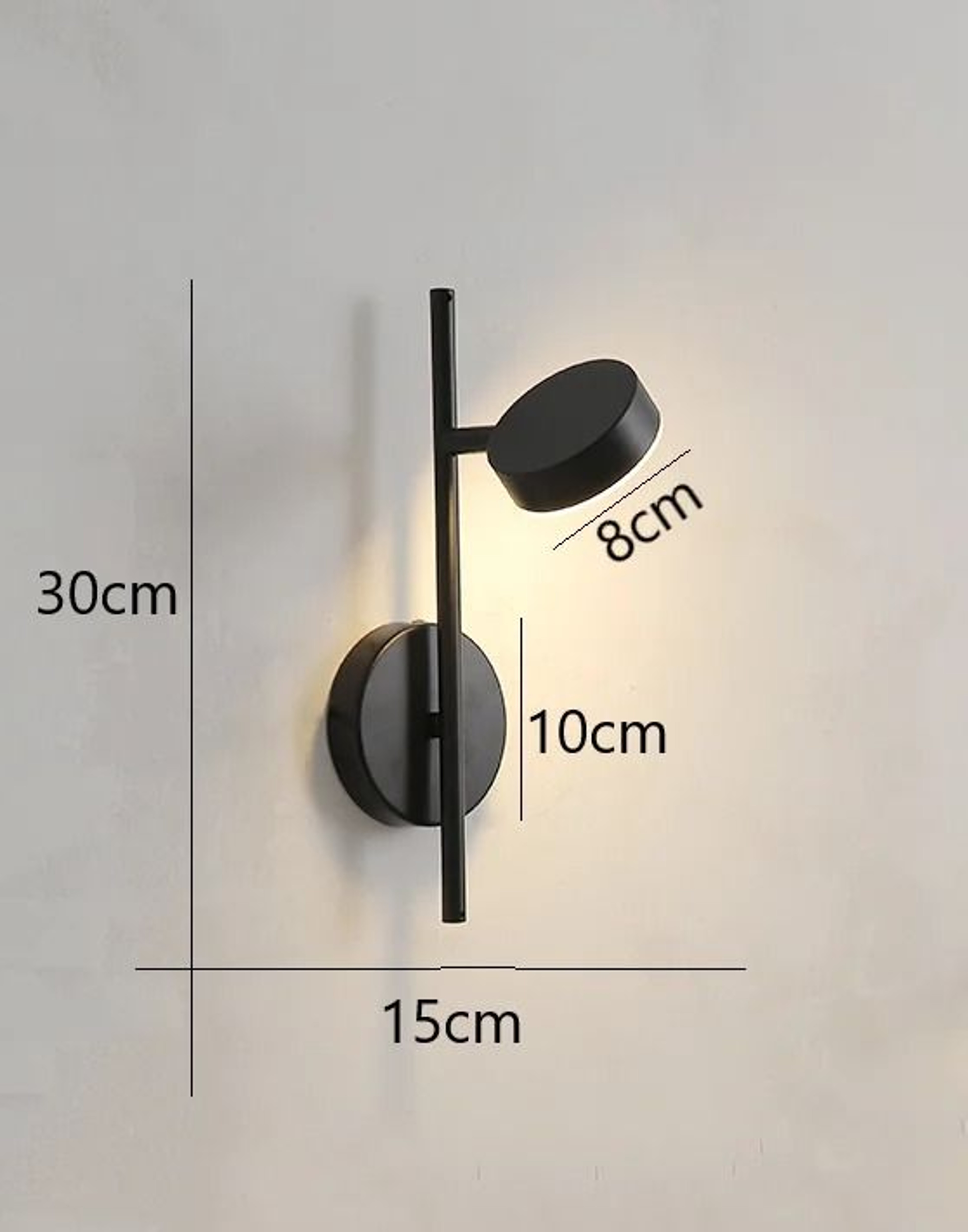 Nordic Simple Adjustable Metal LED Wall Lamp Rotatable Sconce In Gold  Black For Bedroom  Study 7