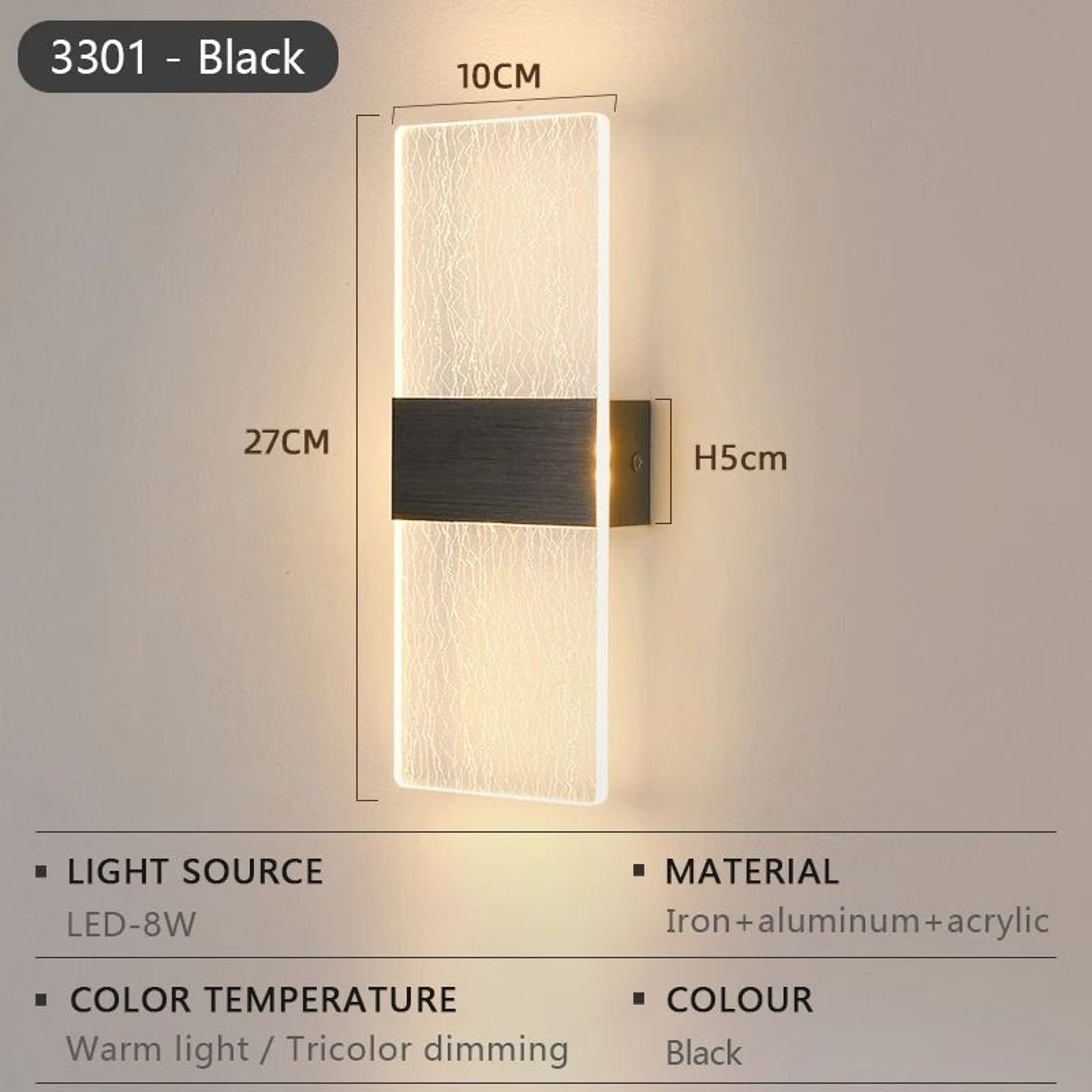 Modern LED Indoor Wall Light AC85265V Decorative Sconce For Bedroom Living Room Balcony  Corridor 9
