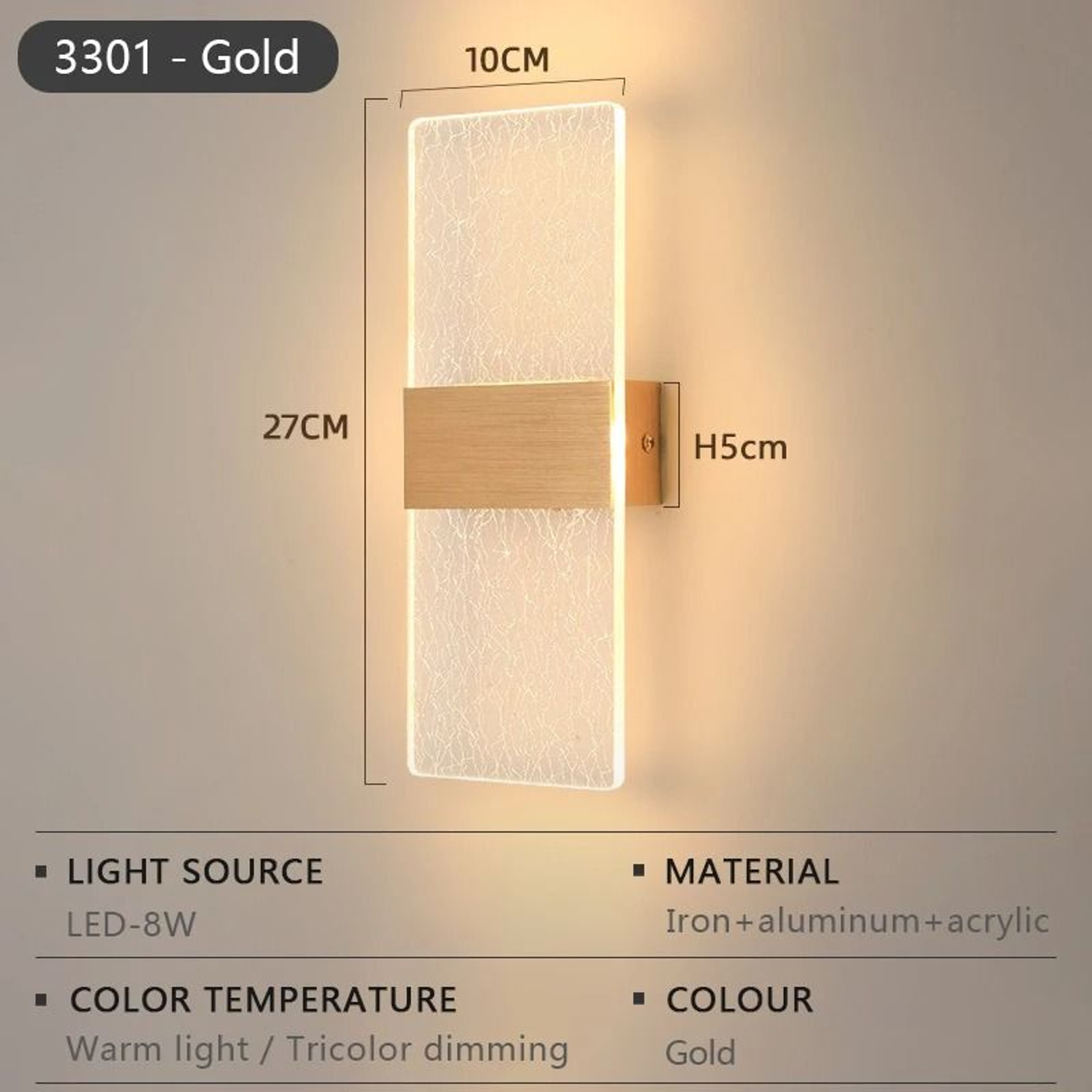 Modern LED Indoor Wall Light AC85265V Decorative Sconce For Bedroom Living Room Balcony  Corridor 8