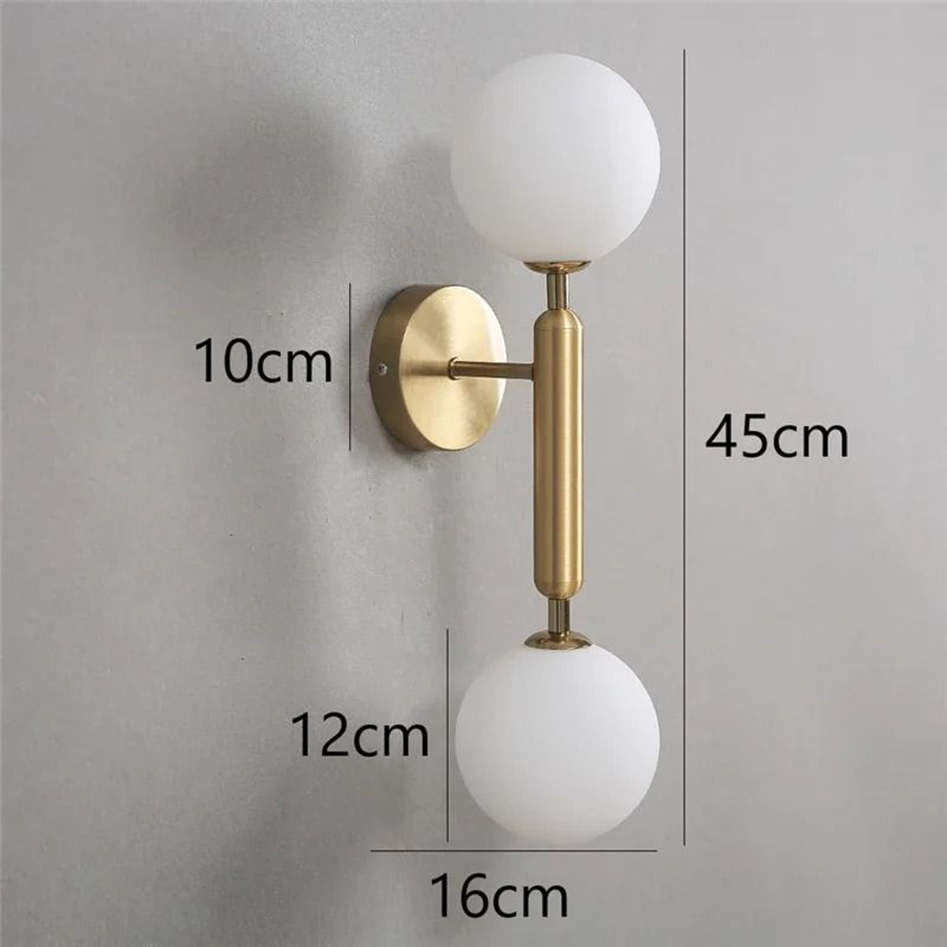 Nordic Glass Ball LED Wall Lamp Modern White Globe Bedside Sconce With G9 Bulb 9