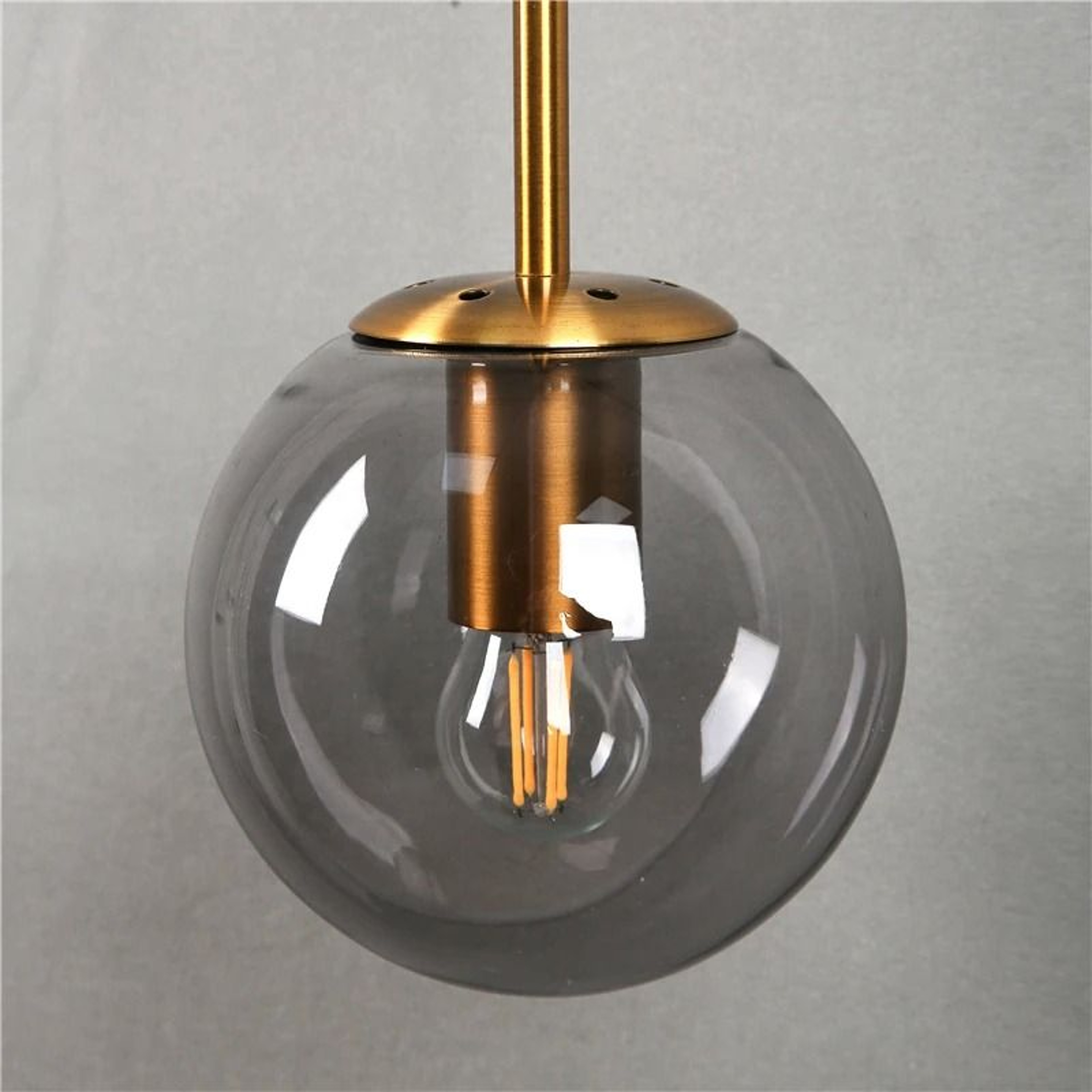 Nordic Modern Vintage Glass Ball LED Wall Lamp 15cm Globe Bedside Sconce For Bedroom  Living Room 4