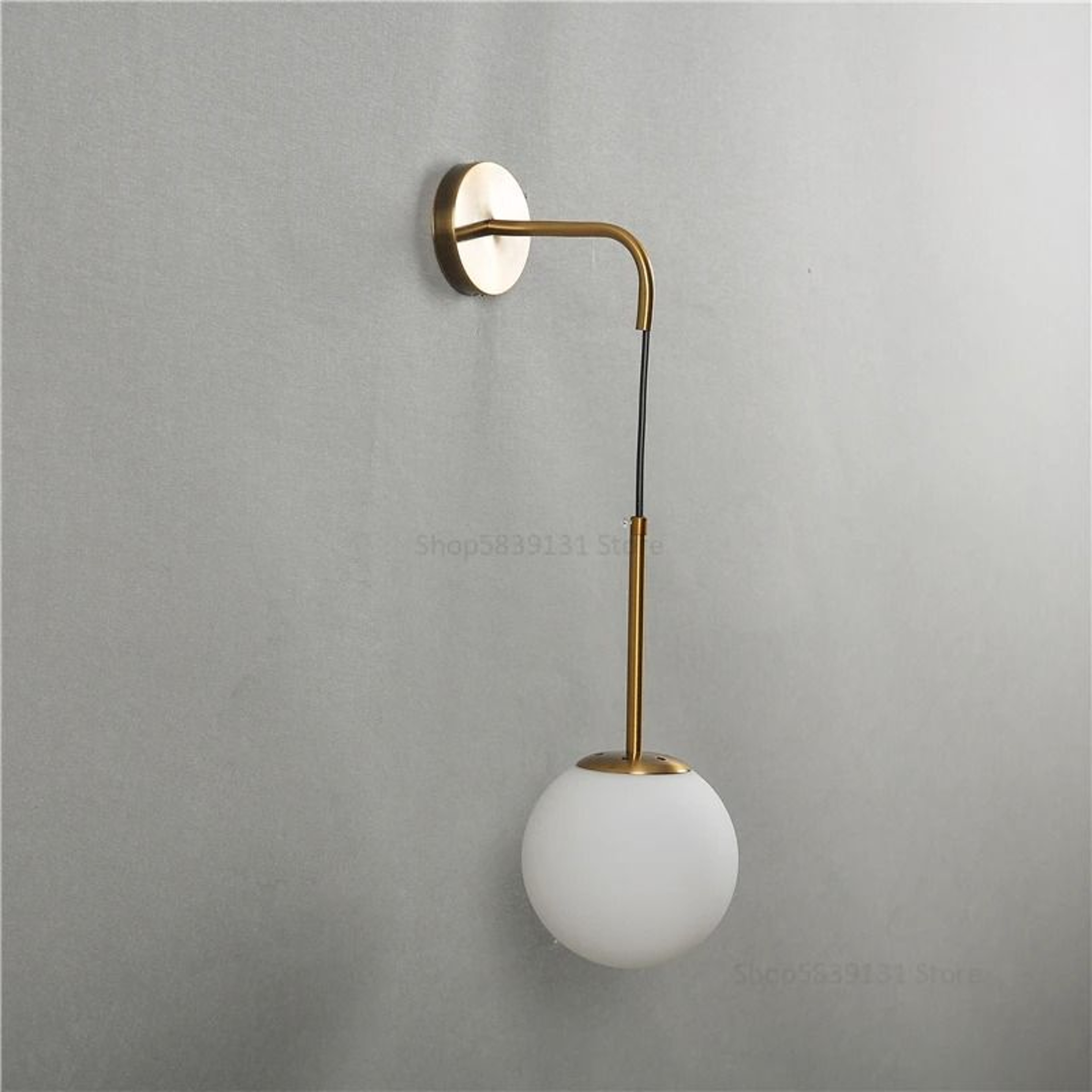Nordic Modern Vintage Glass Ball LED Wall Lamp 15cm Globe Bedside Sconce For Bedroom  Living Room 12
