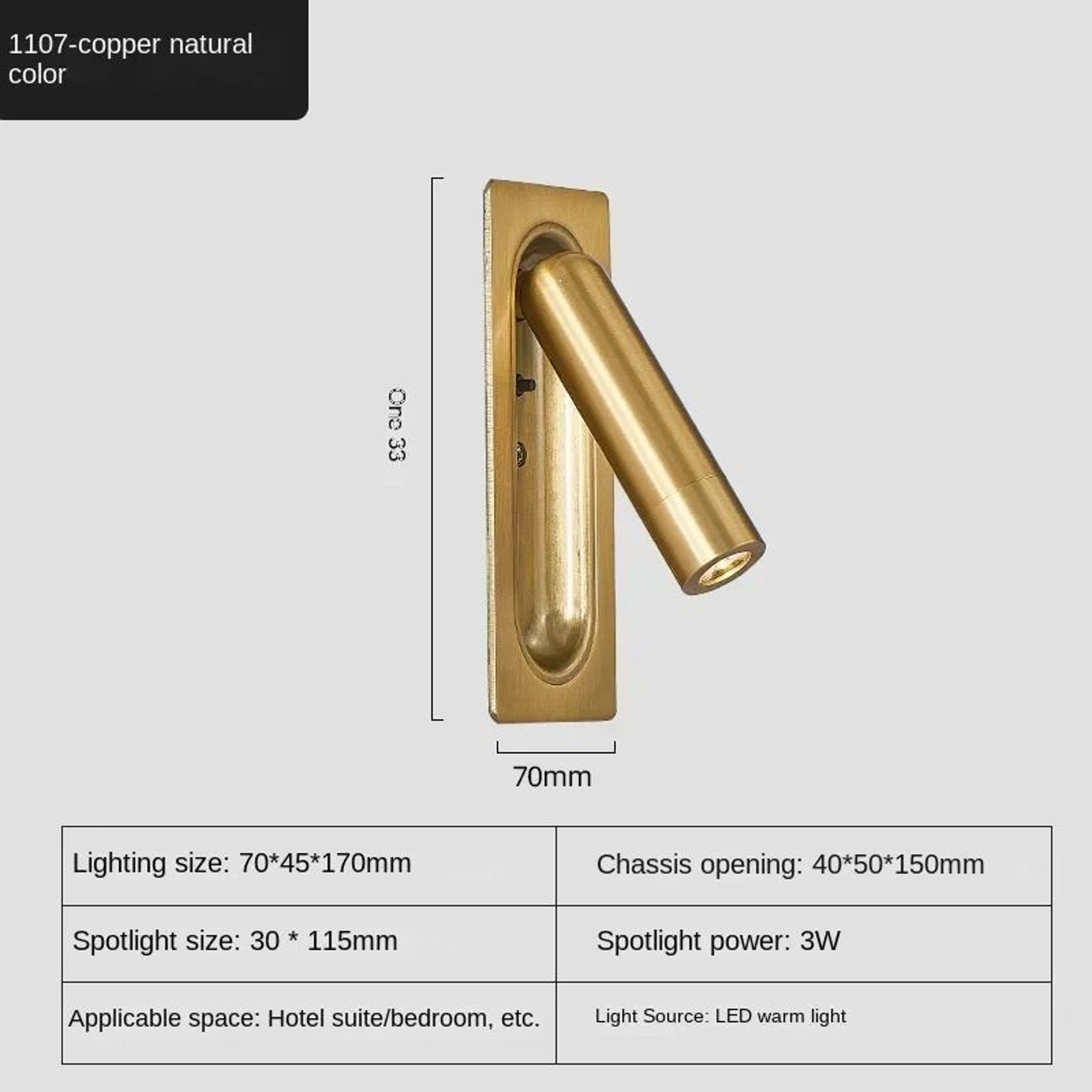 Modern Embedded LED Wall Lamp With USB Charging Recessed Bedside  Study Reading Light In Black  Cop 7