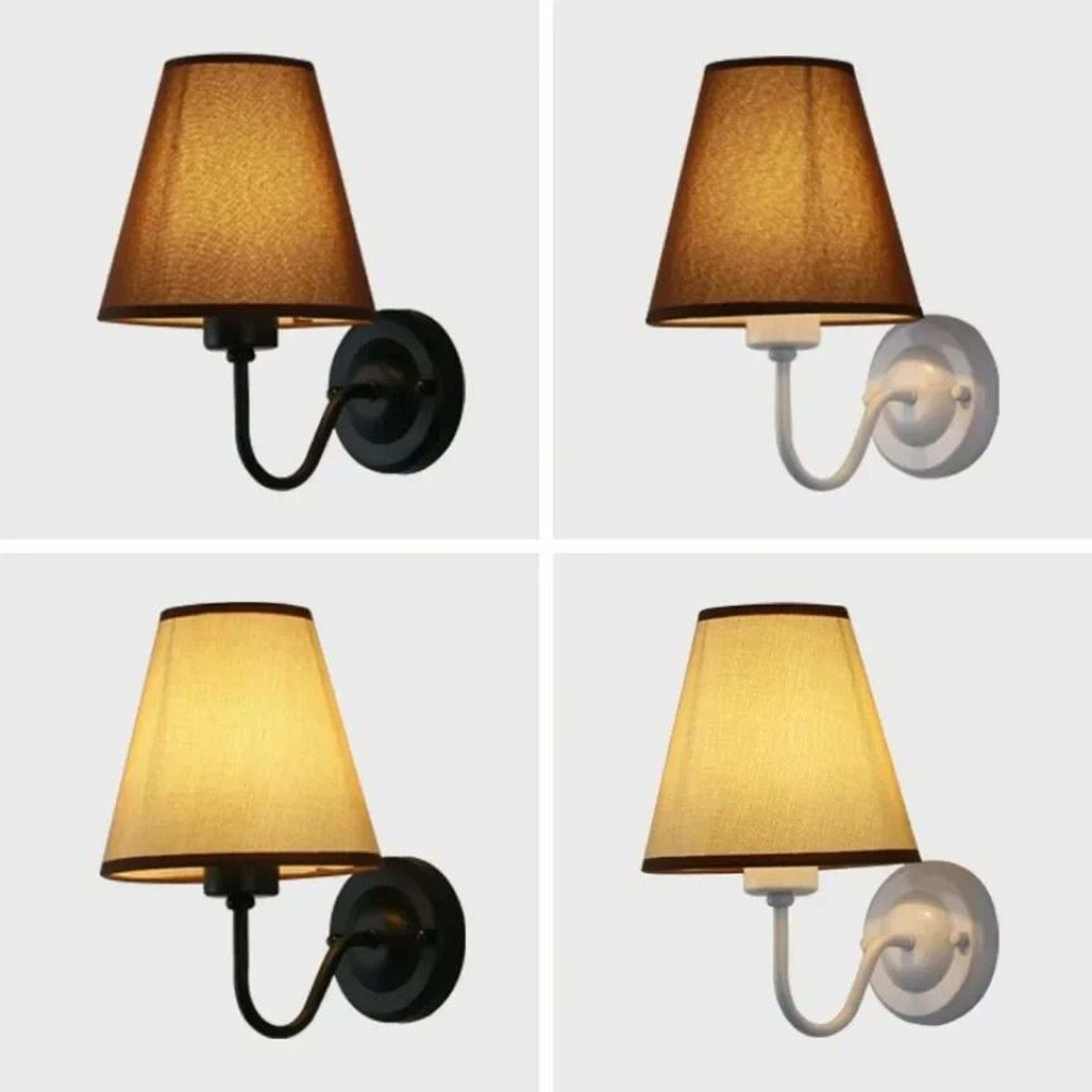 Retro Fabric Shade LED Wall Lamp Creative E27 Sconce For Bedroom Bedside Living Room  Hotel Decor 4