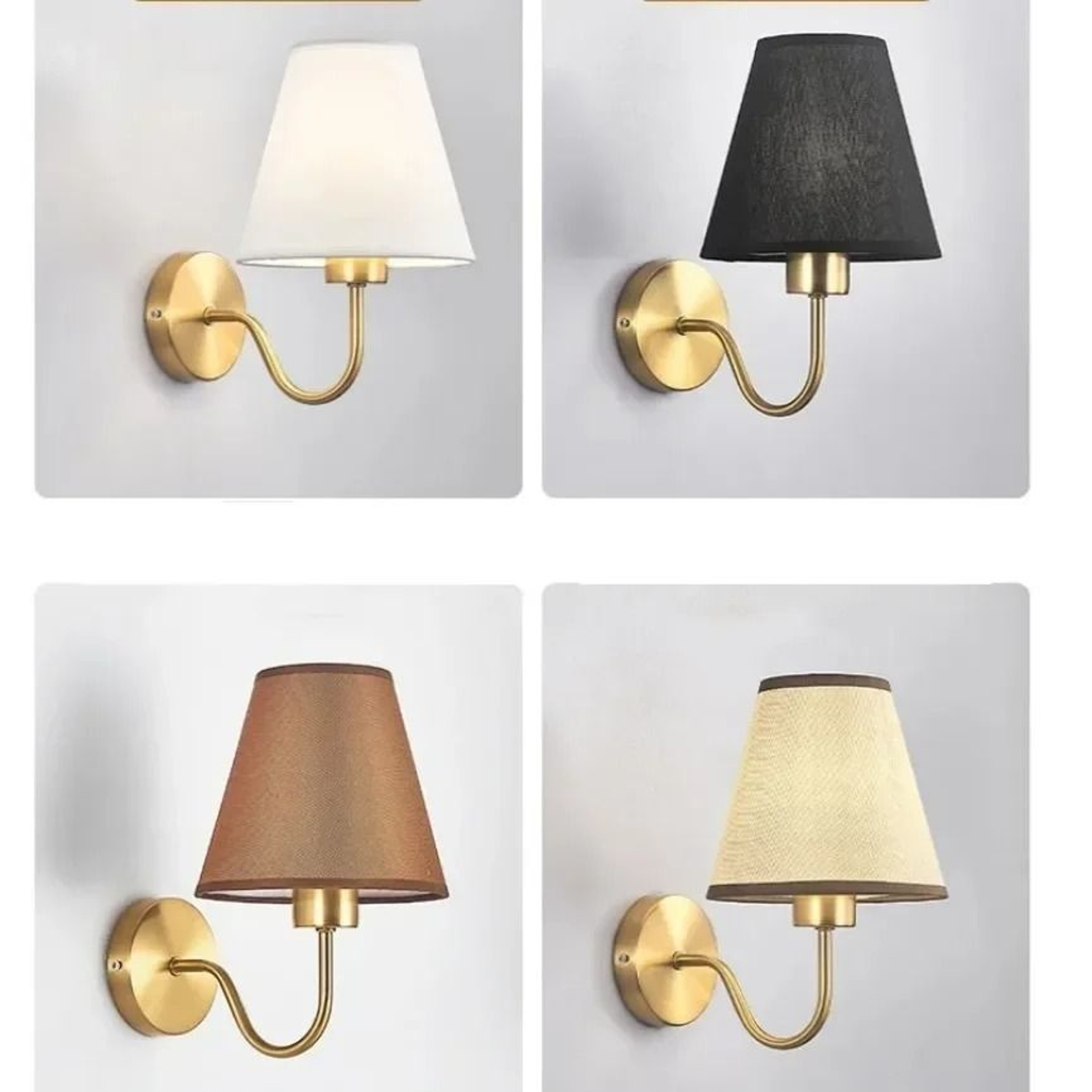 Retro Fabric Shade LED Wall Lamp Creative E27 Sconce For Bedroom Bedside Living Room  Hotel Decor 5