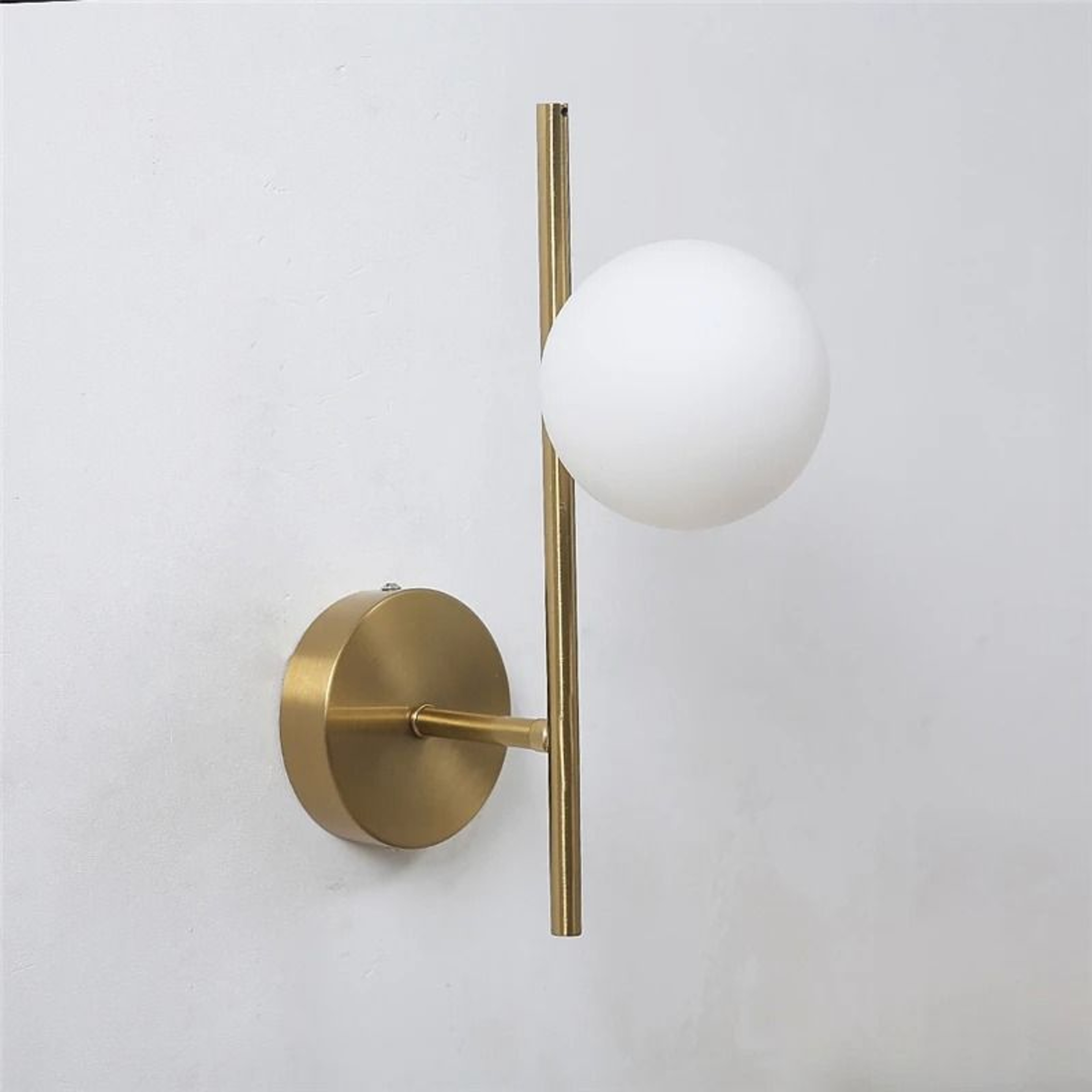 Modern Double Glass Ball LED Wall Lamp In Golden Finish 5