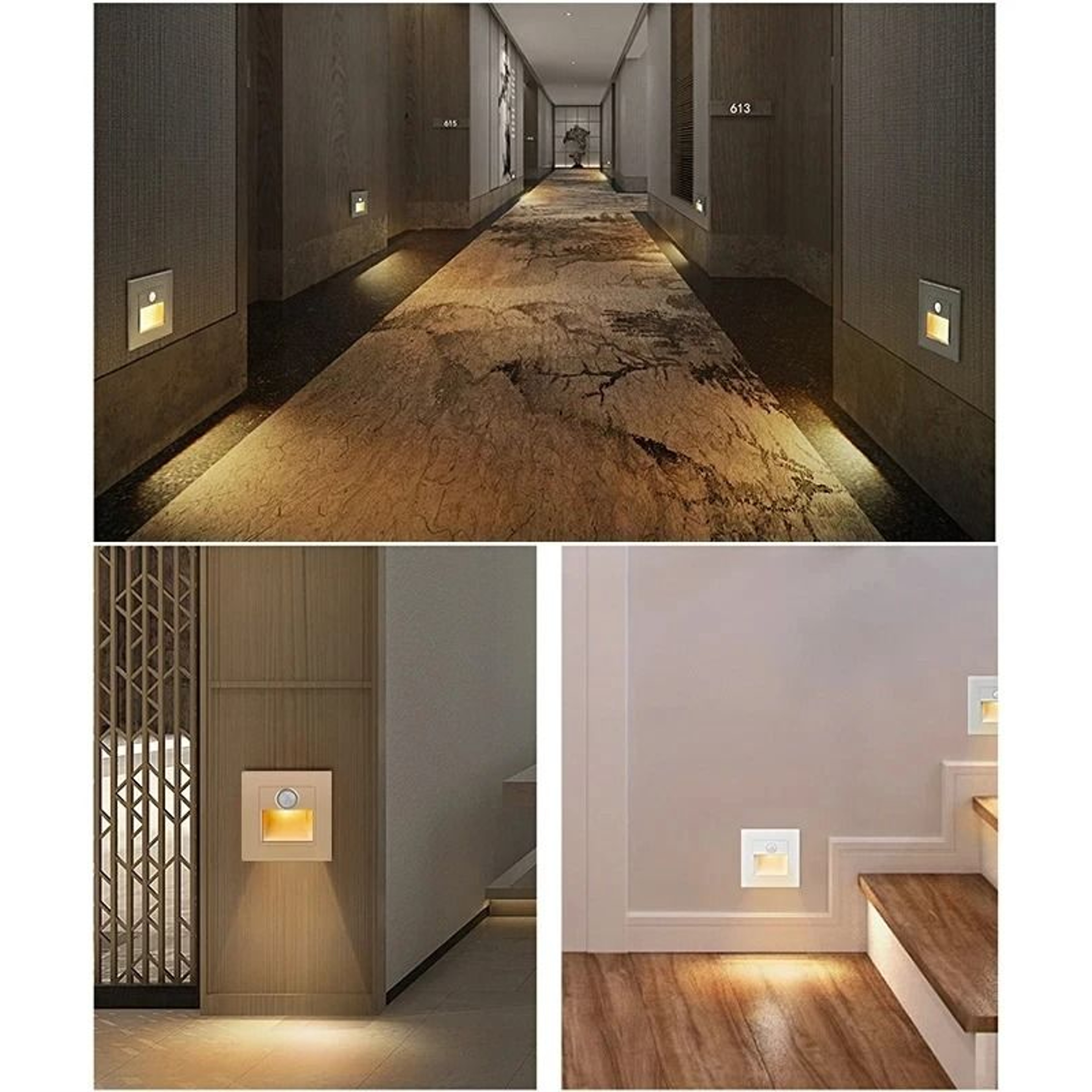 Smart Motion Sensor LED Recessed Step Light For Indoor Outdoor Stairs 5