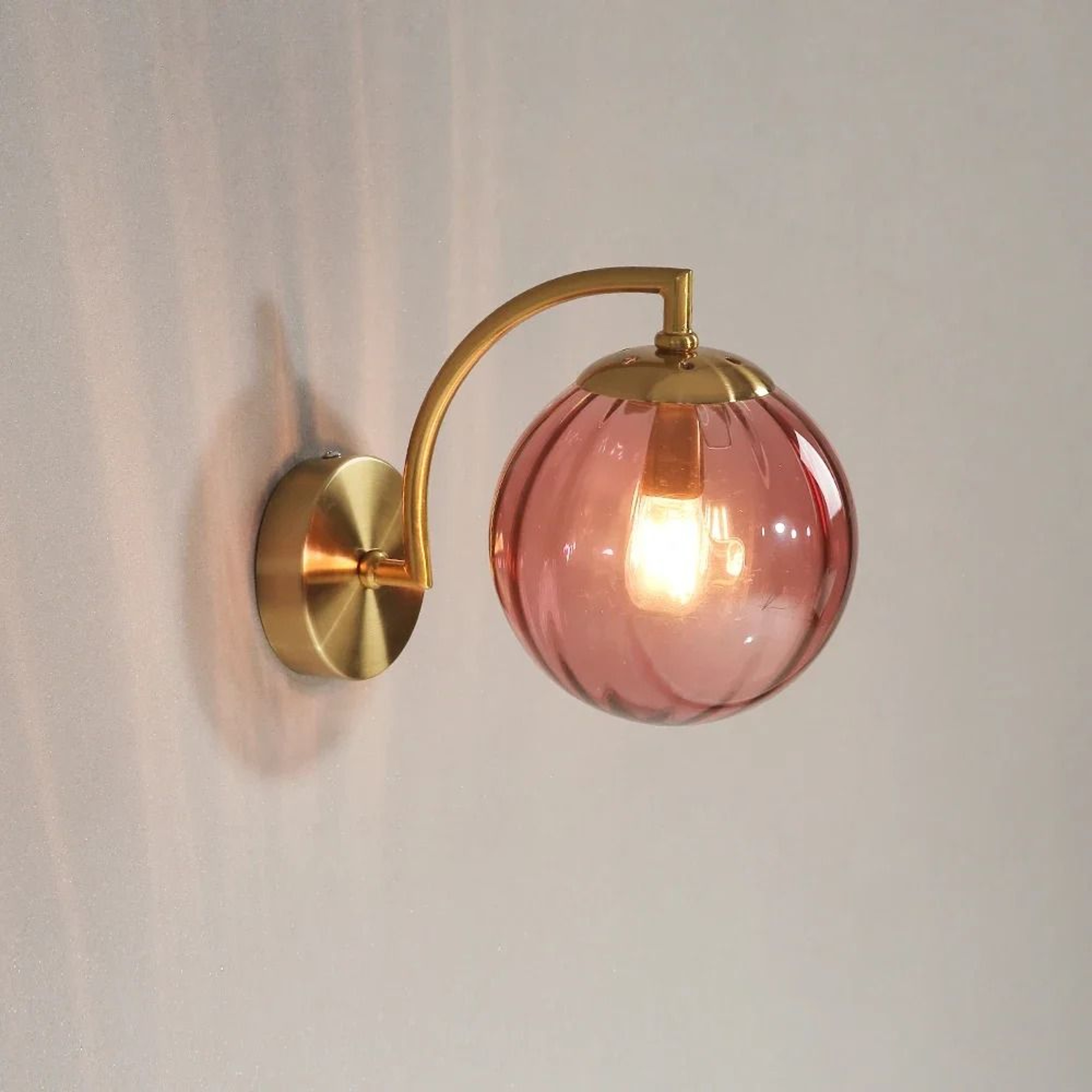 Modern Nordic Colored Glass LED Wall Lamp Bedroom Bedside Sconce 4