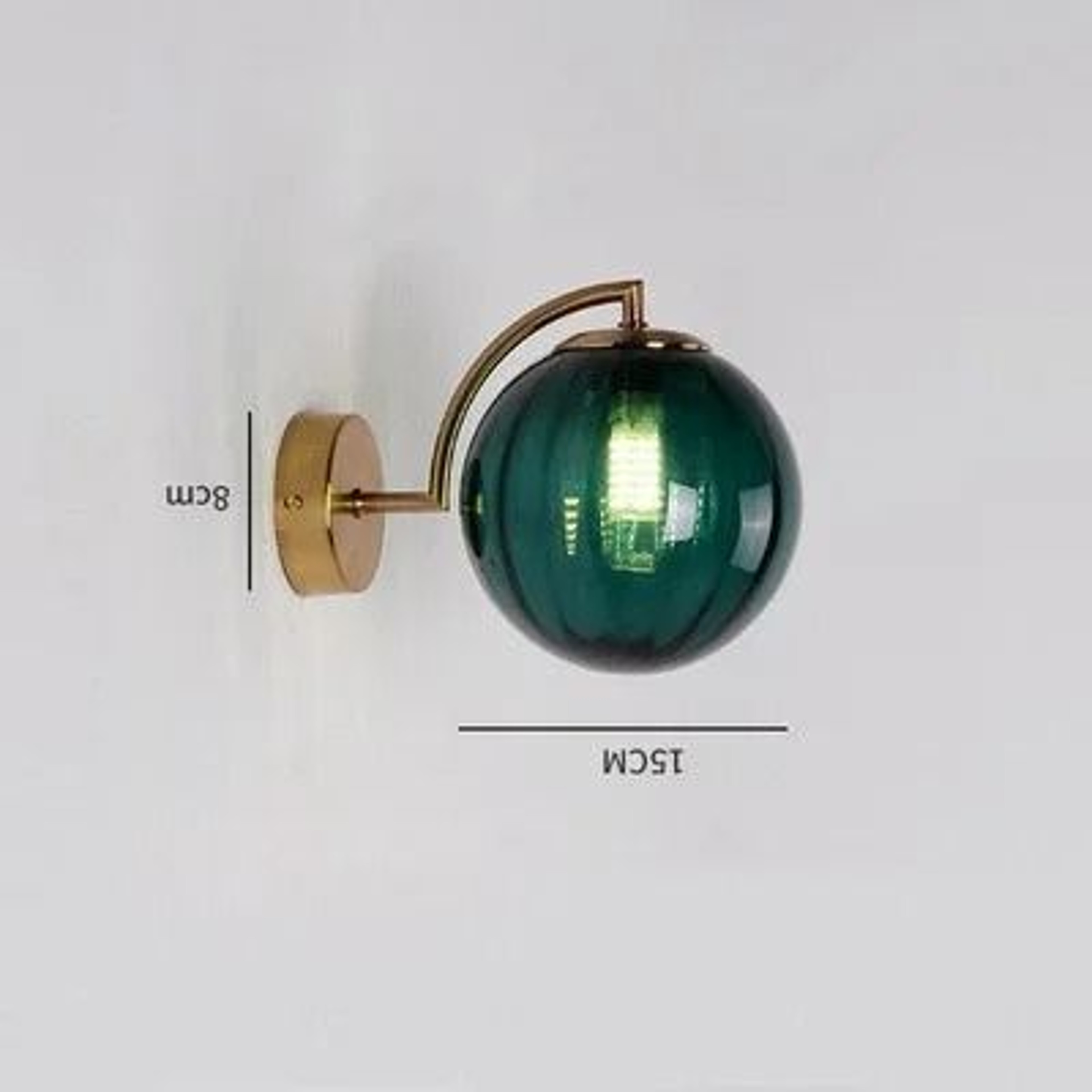 Modern Nordic Colored Glass LED Wall Lamp Bedroom Bedside Sconce 13