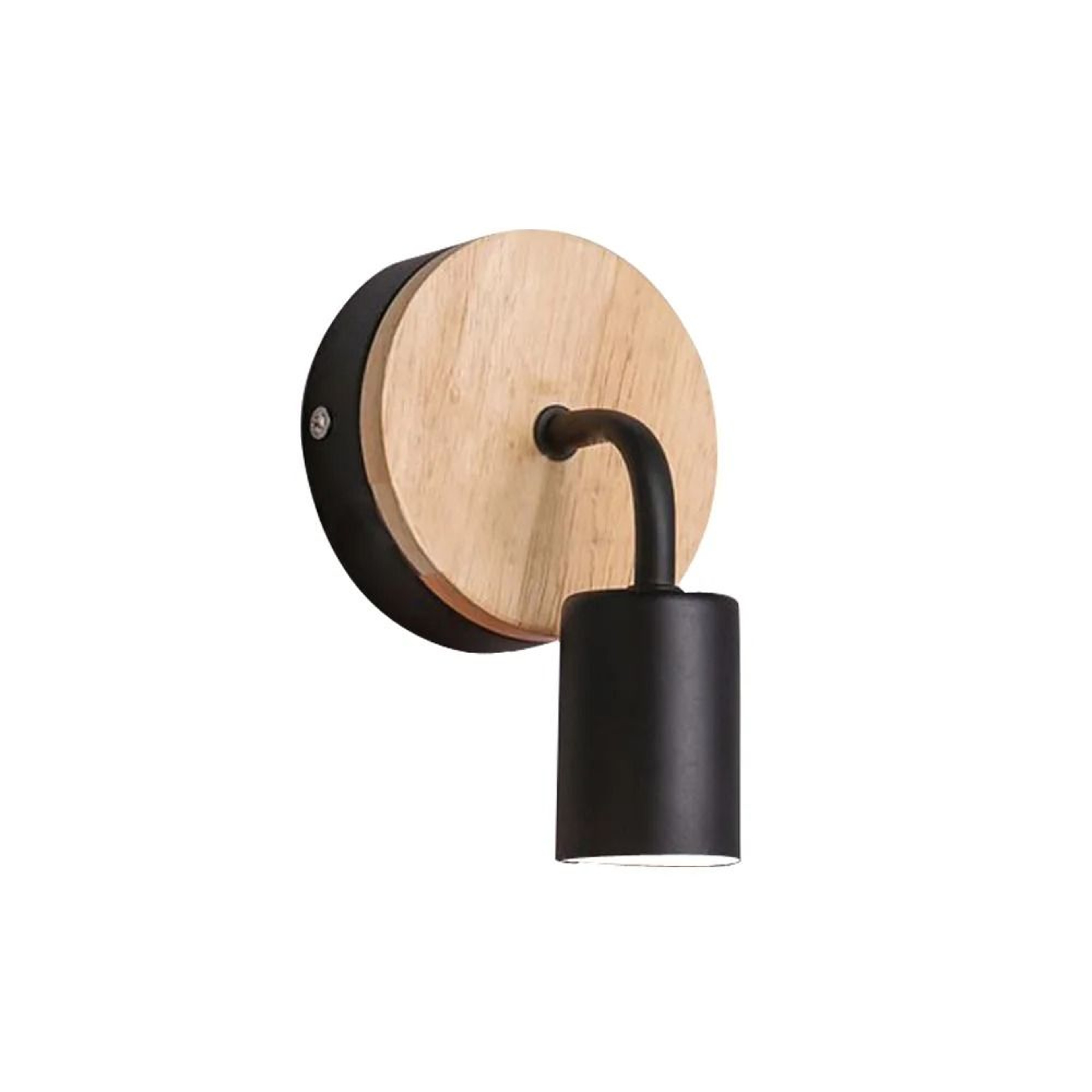 Vintage Industrial Wood Wall Lamp With EU Plug  E27 Base 6