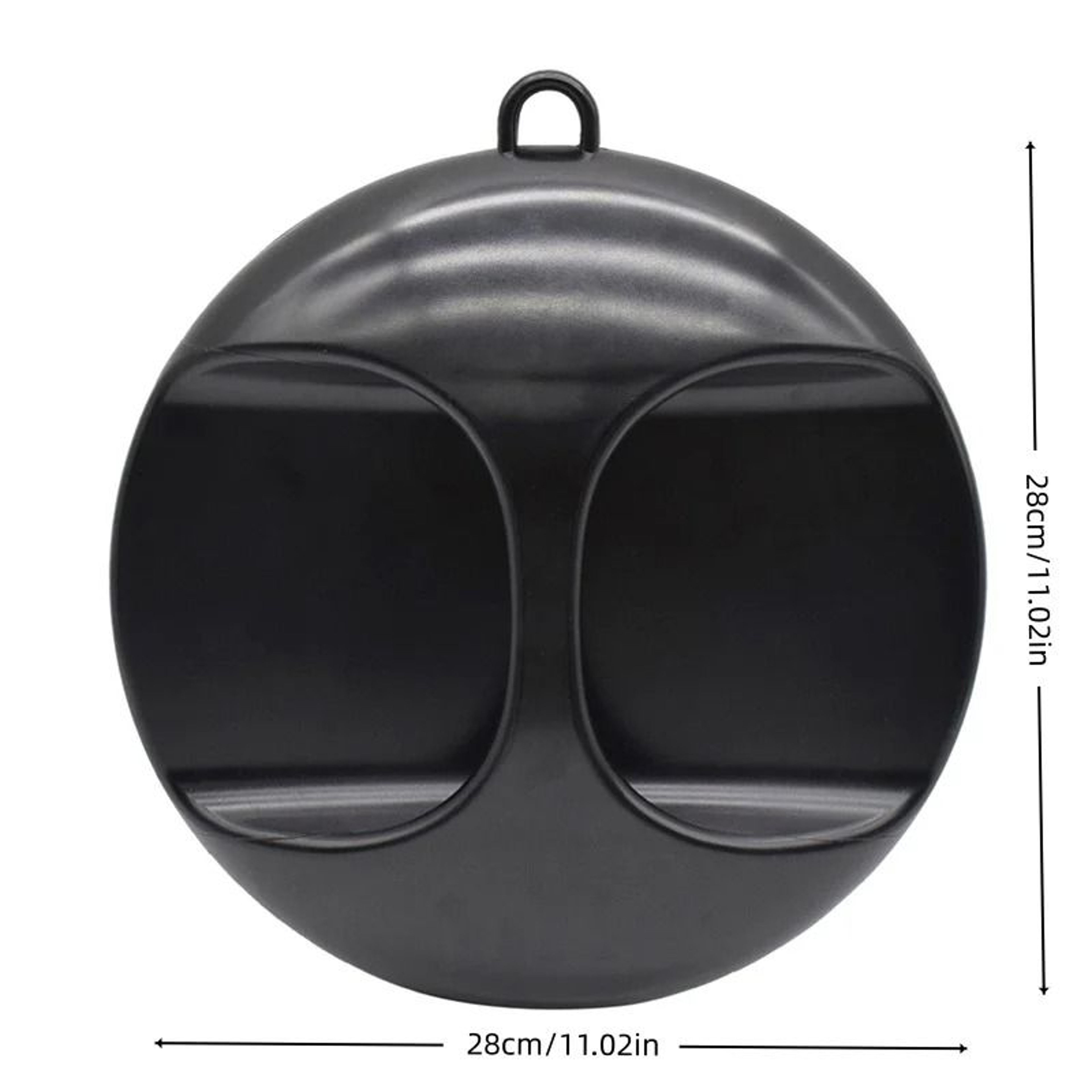 Round HD Wall Hanging  Handheld Barber Makeup Mirror 28x28cm 1