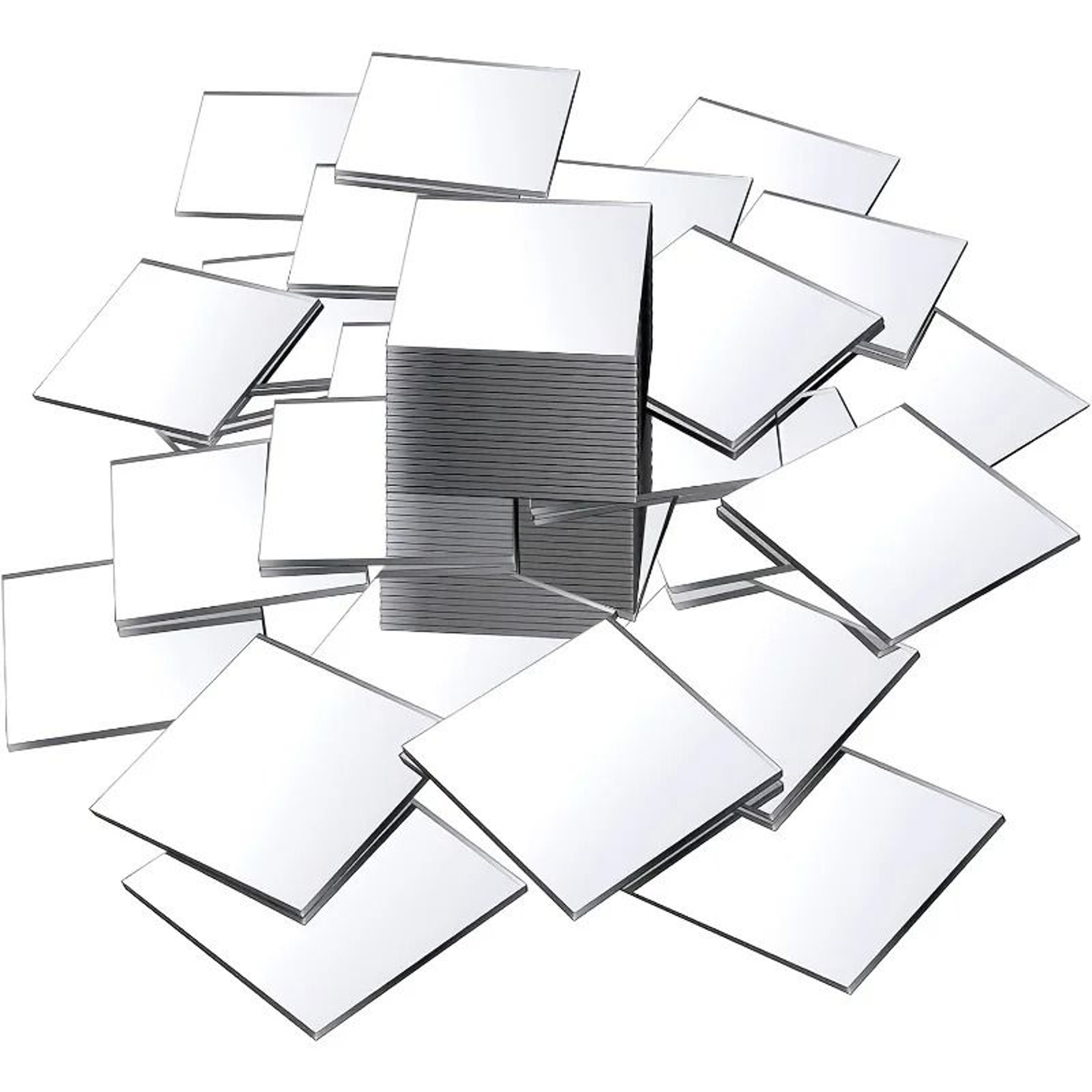 YITAPE 50mm SelfAdhesive Acrylic Square Mirror Tiles For DIY Crafts  Wall Decor 20PCS 6