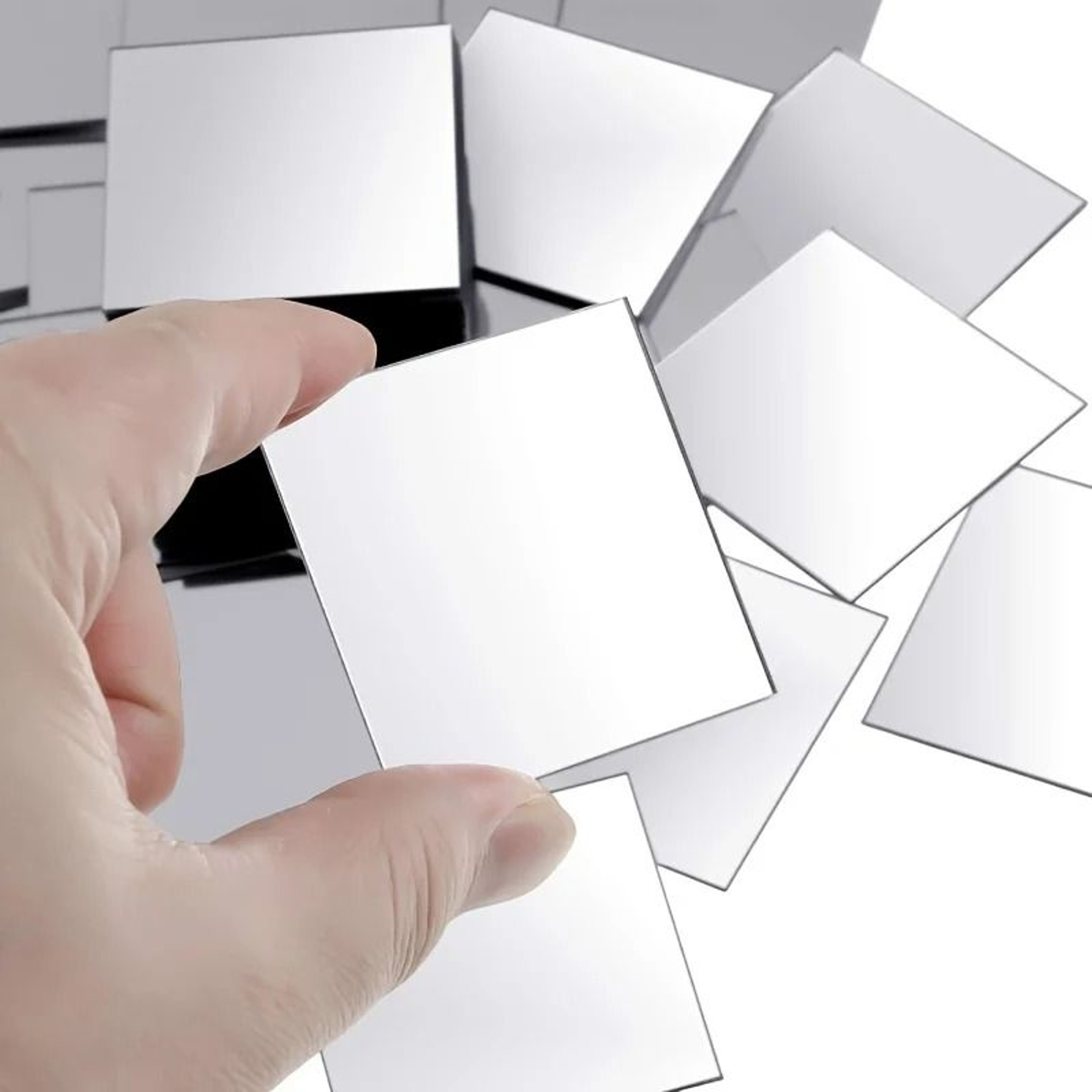 YITAPE 50mm SelfAdhesive Acrylic Square Mirror Tiles For DIY Crafts  Wall Decor 20PCS 3