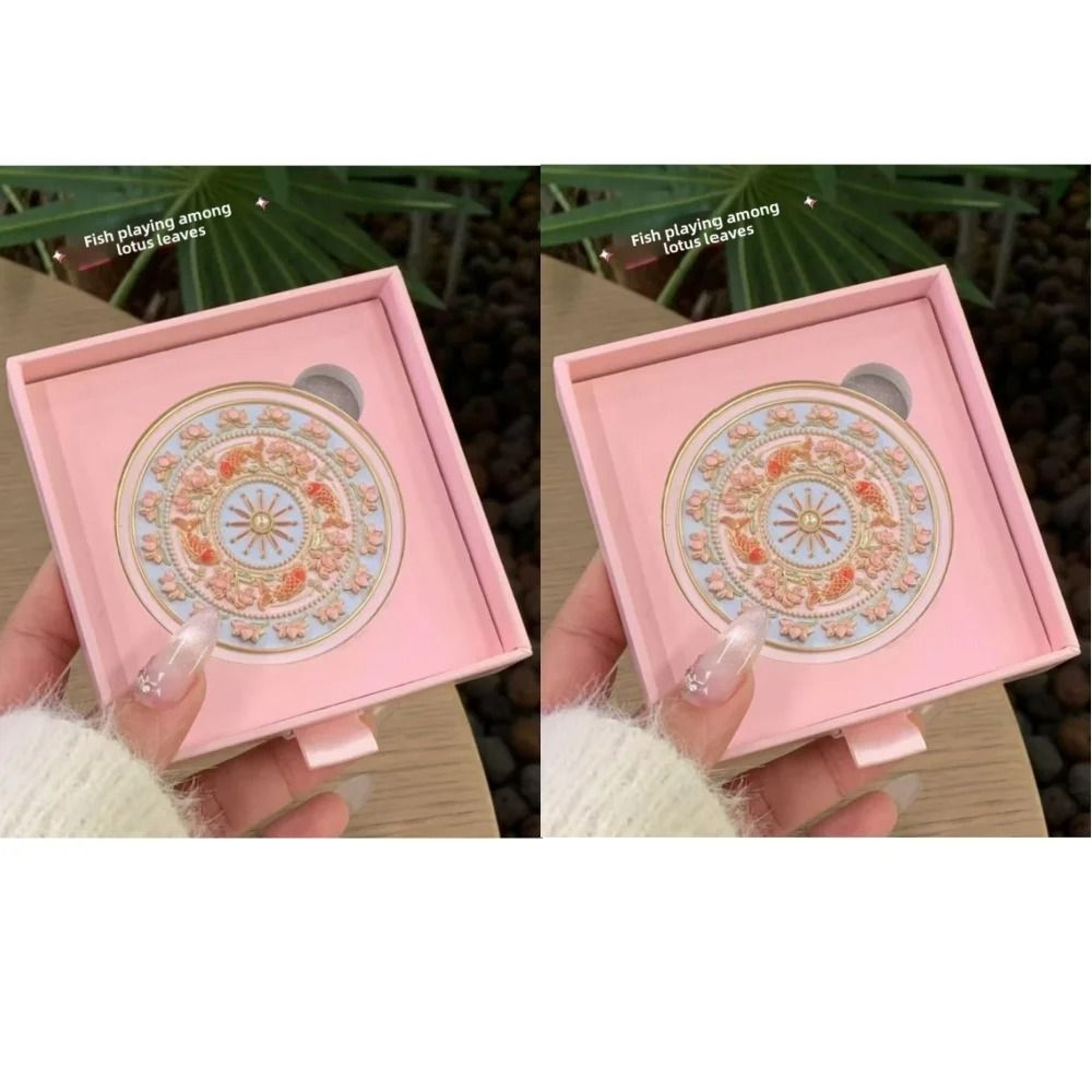 Beijing Oriental Flower  Bird Folding DoubleSided Handheld  Desktop Mirror 8