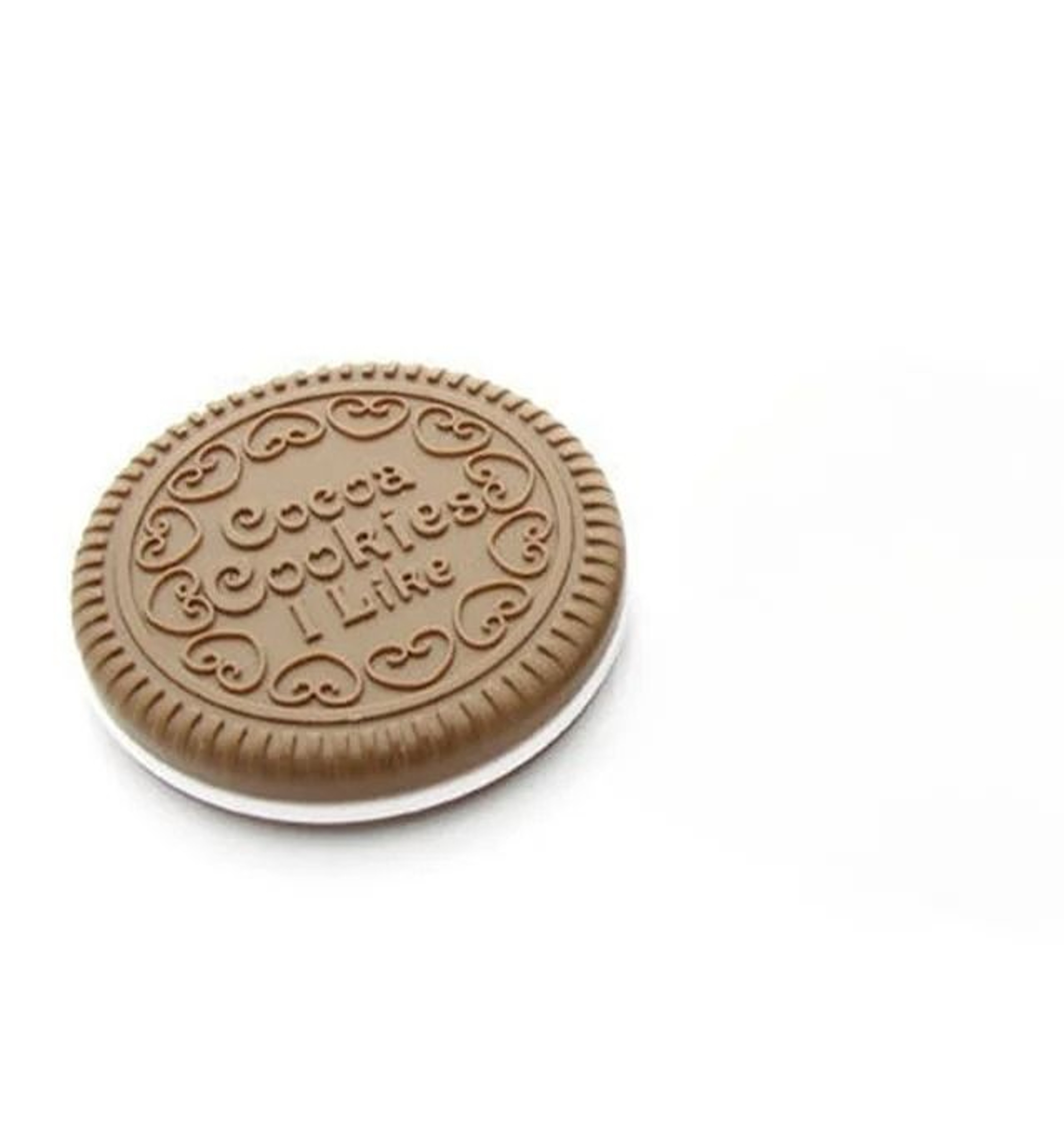 Cute Chocolate Biscuit Small Folding Makeup Mirror With Comb Set 7